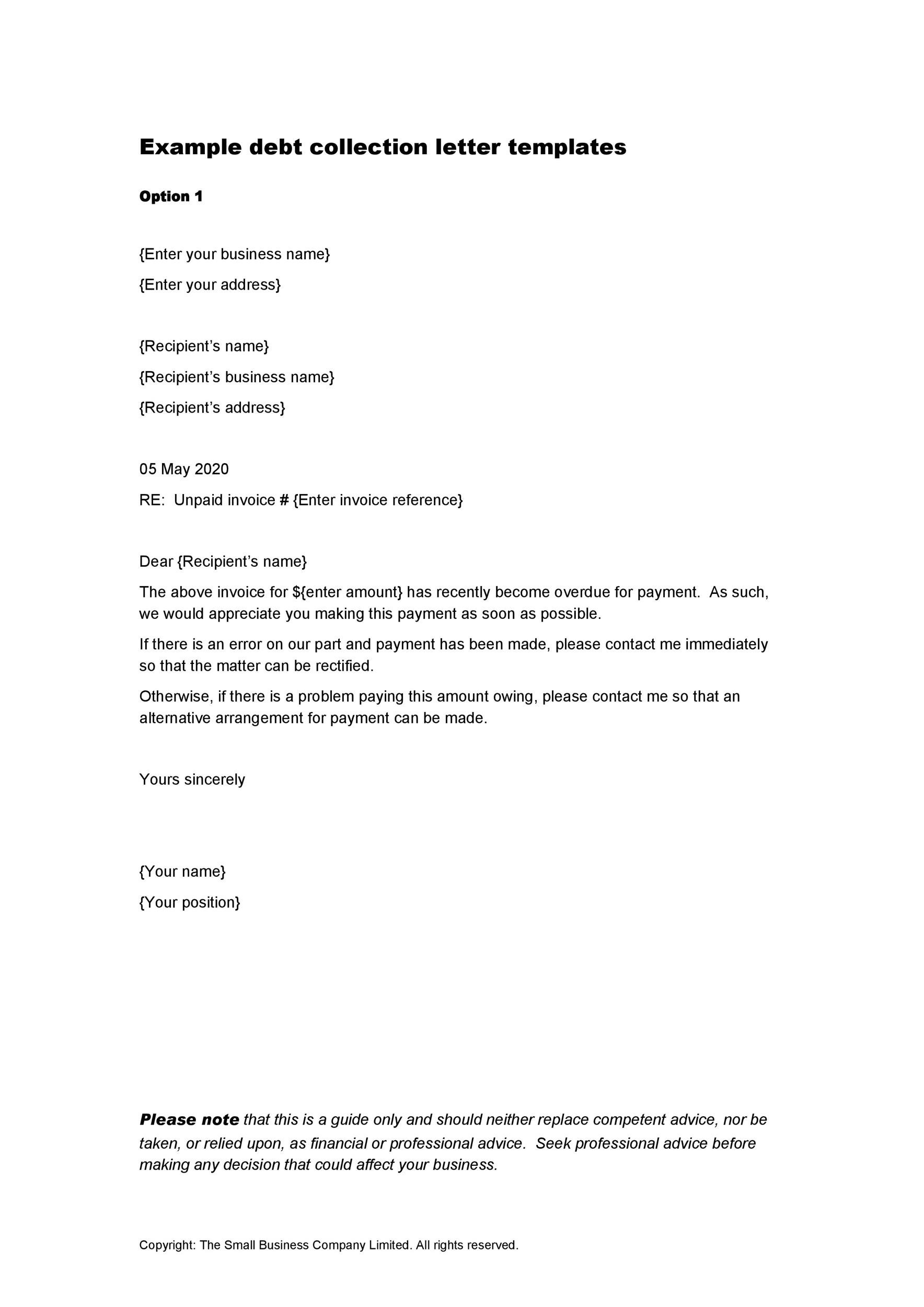 44 Effective Collection Letter Templates Samples TemplateLab