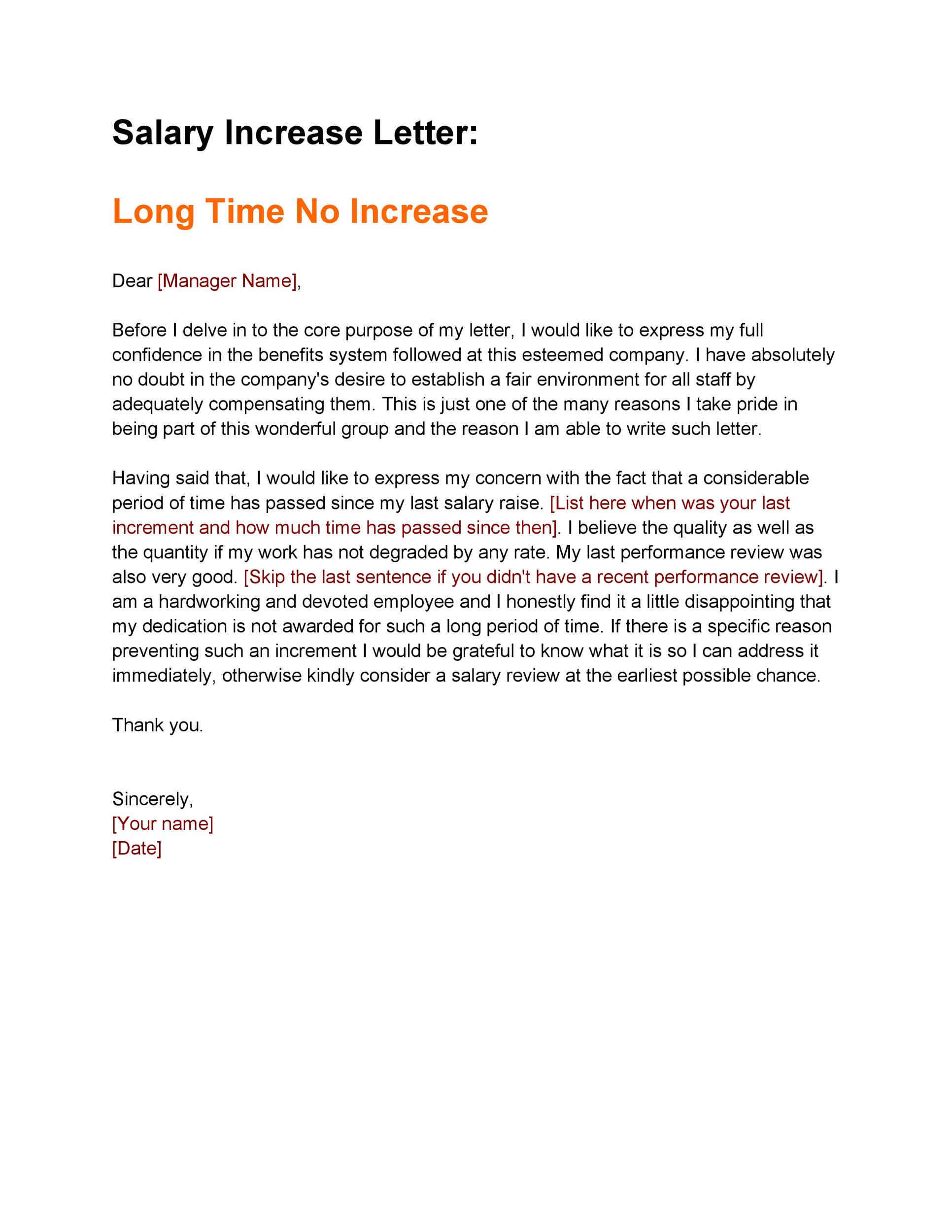 Salary Increase Letter To Employer Template Best Business