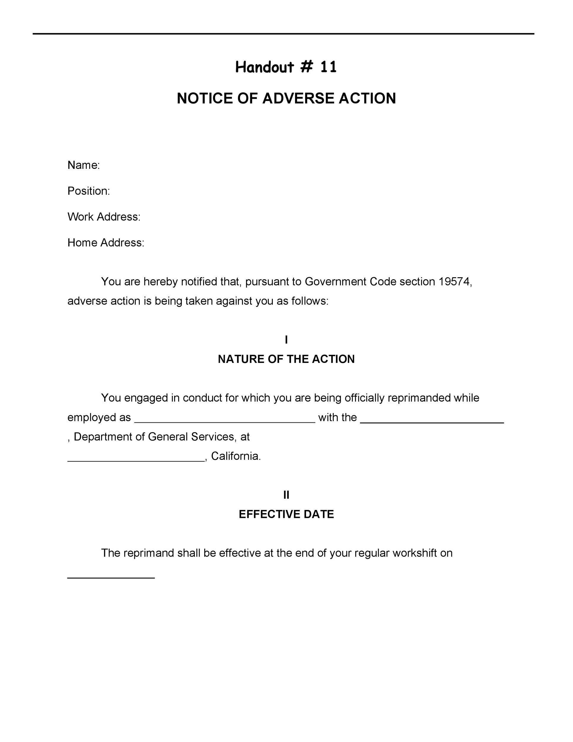 50 Free Adverse Action Notices / Adverse Action Letters ᐅ TemplateLab