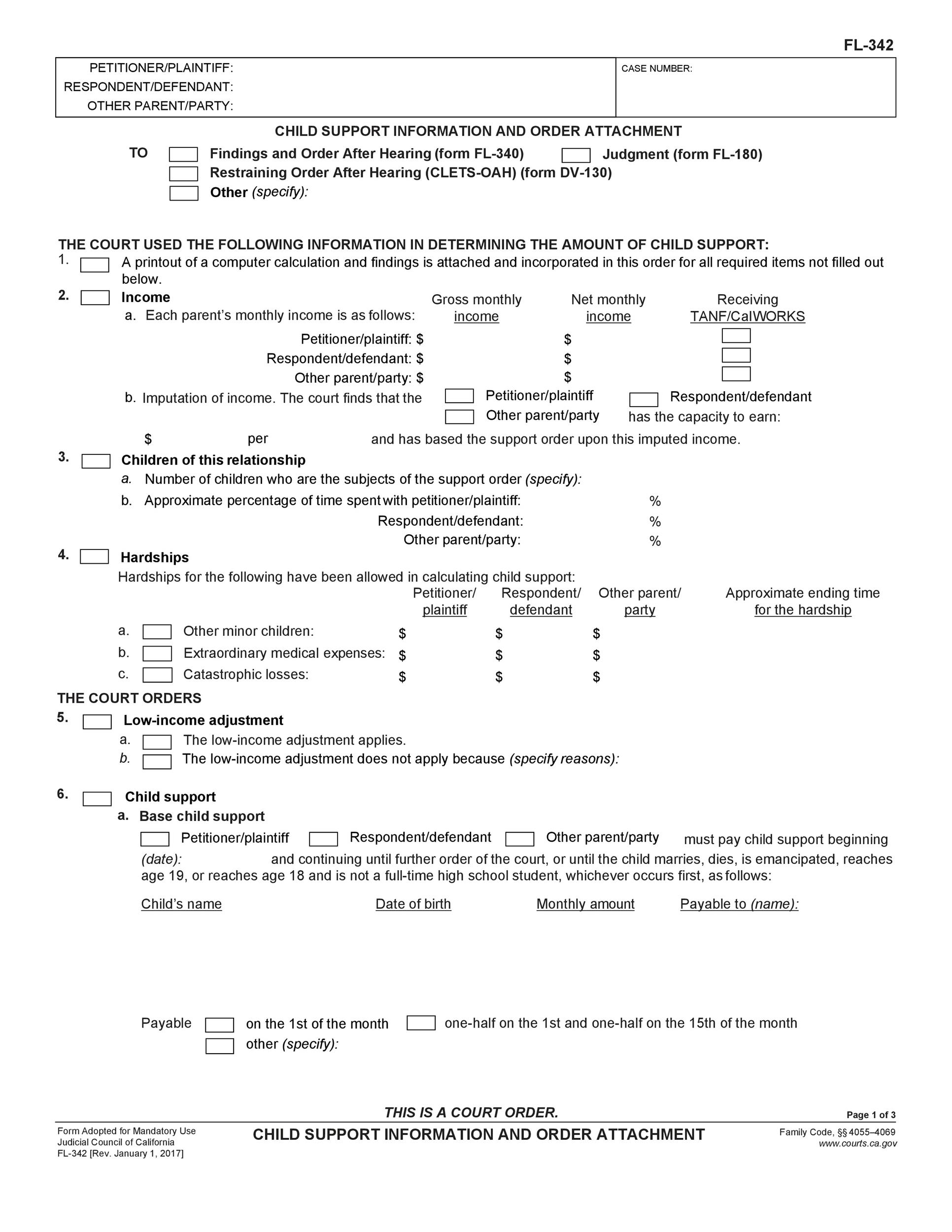 10 Child Support Agreement Templates Pdf Doc Free