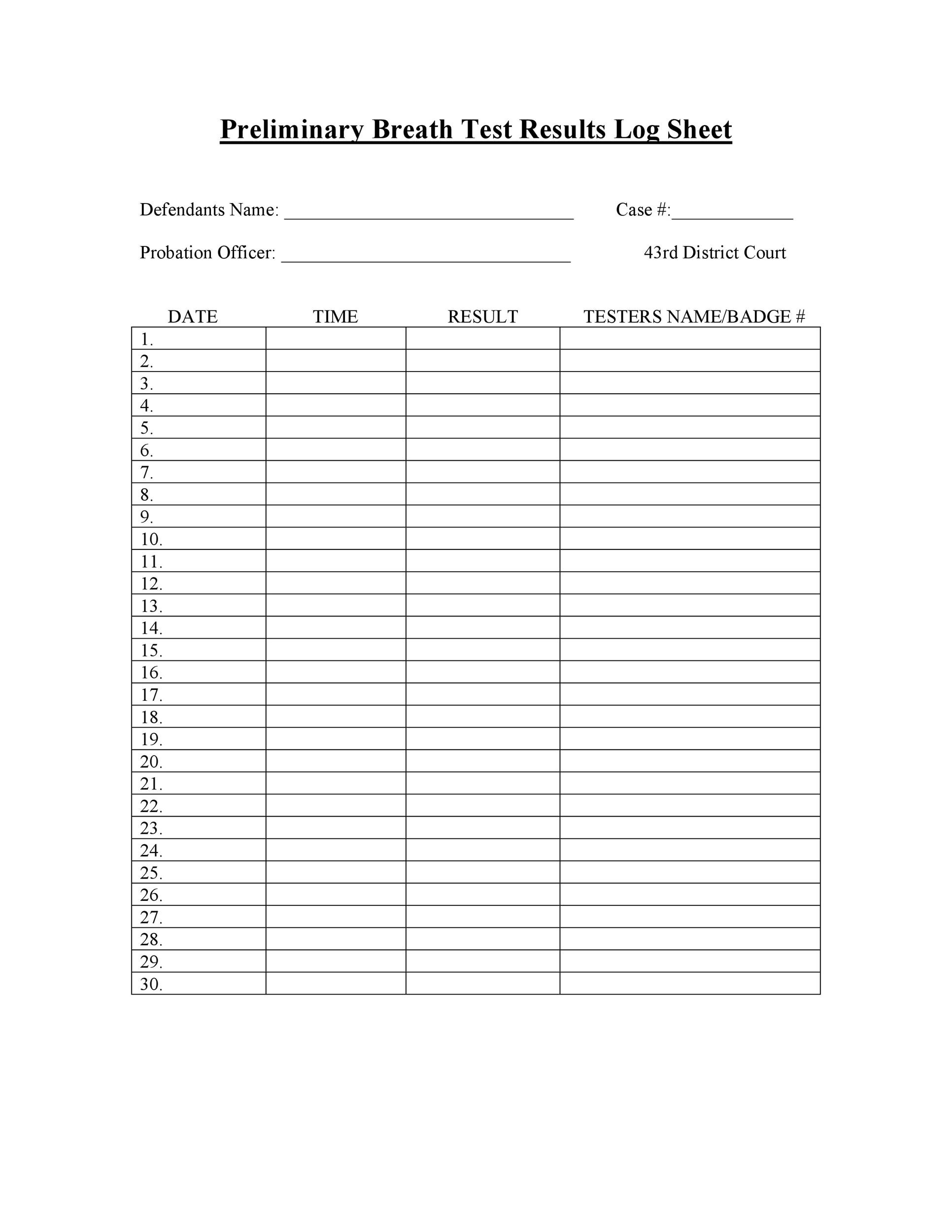 50 Printable Log Sheet Templates [Direct Download] ᐅ TemplateLab