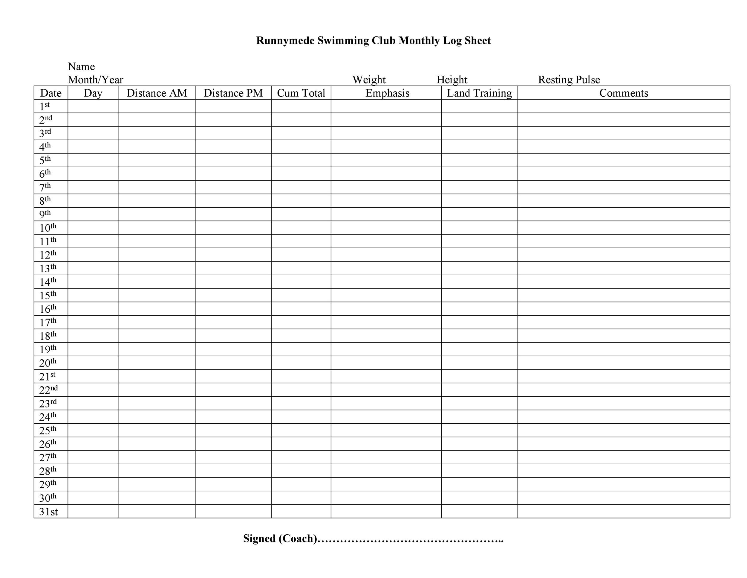 Log Sheets From Excel Spreadsheet Photos