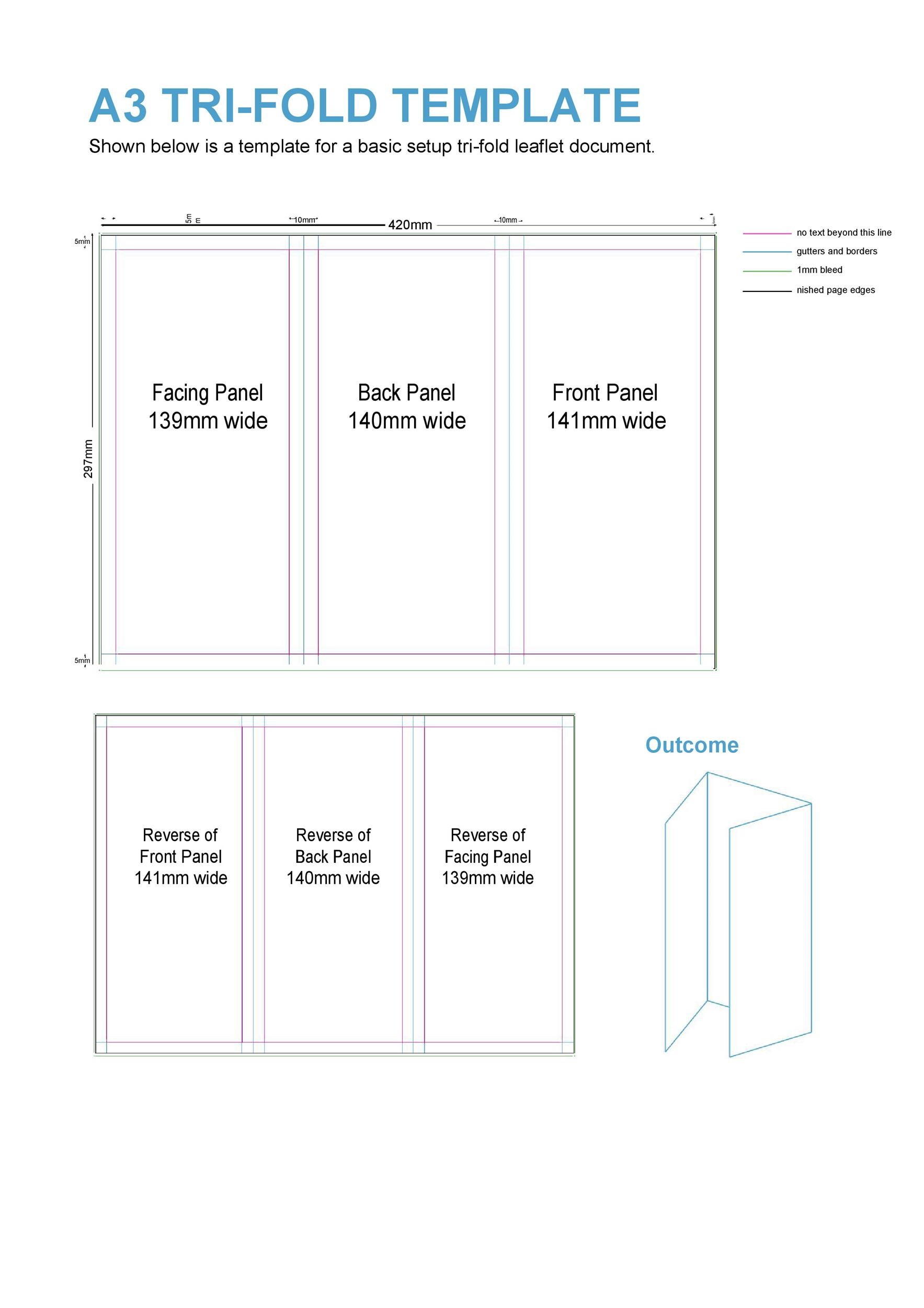 Printable Tri Fold Template