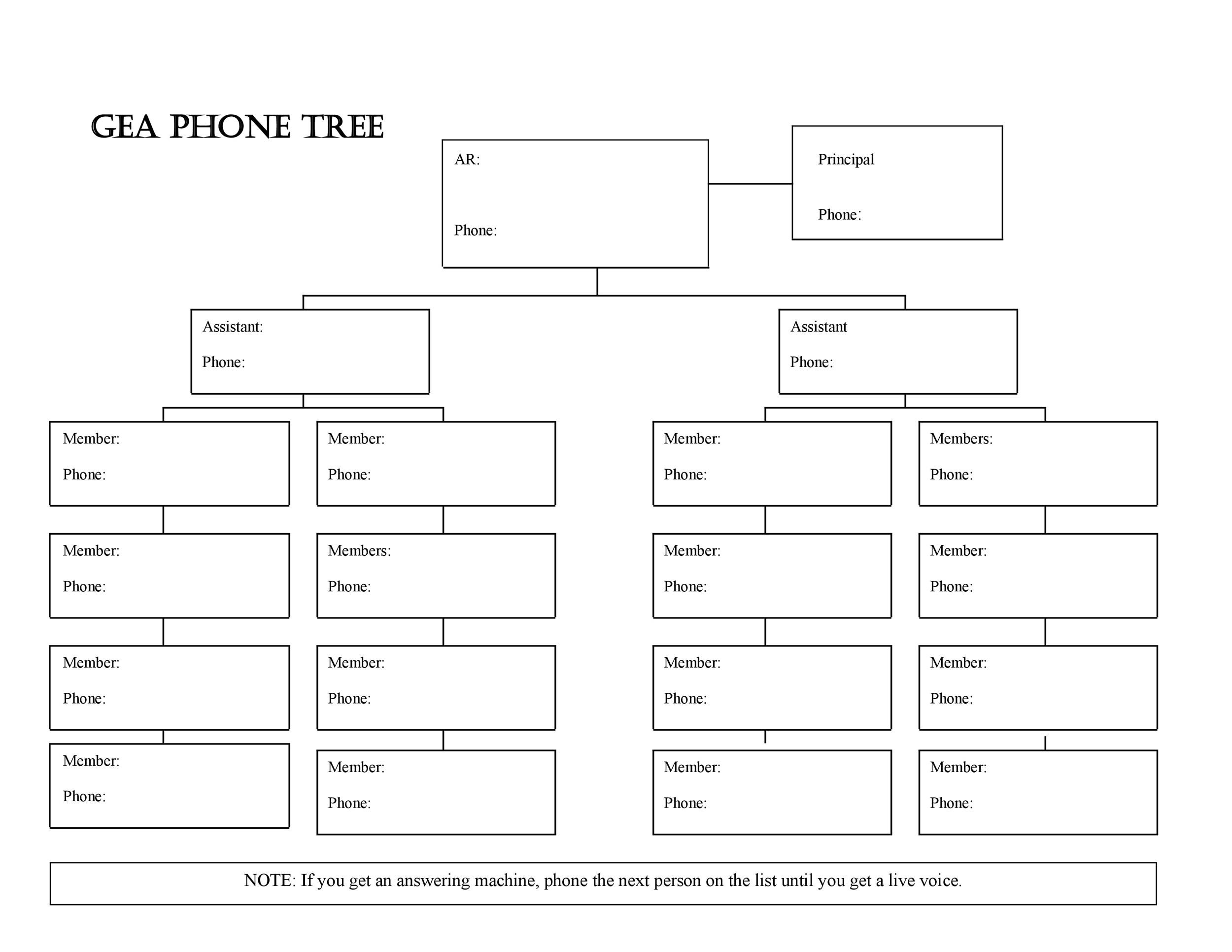 Free Printable Call Tree Template