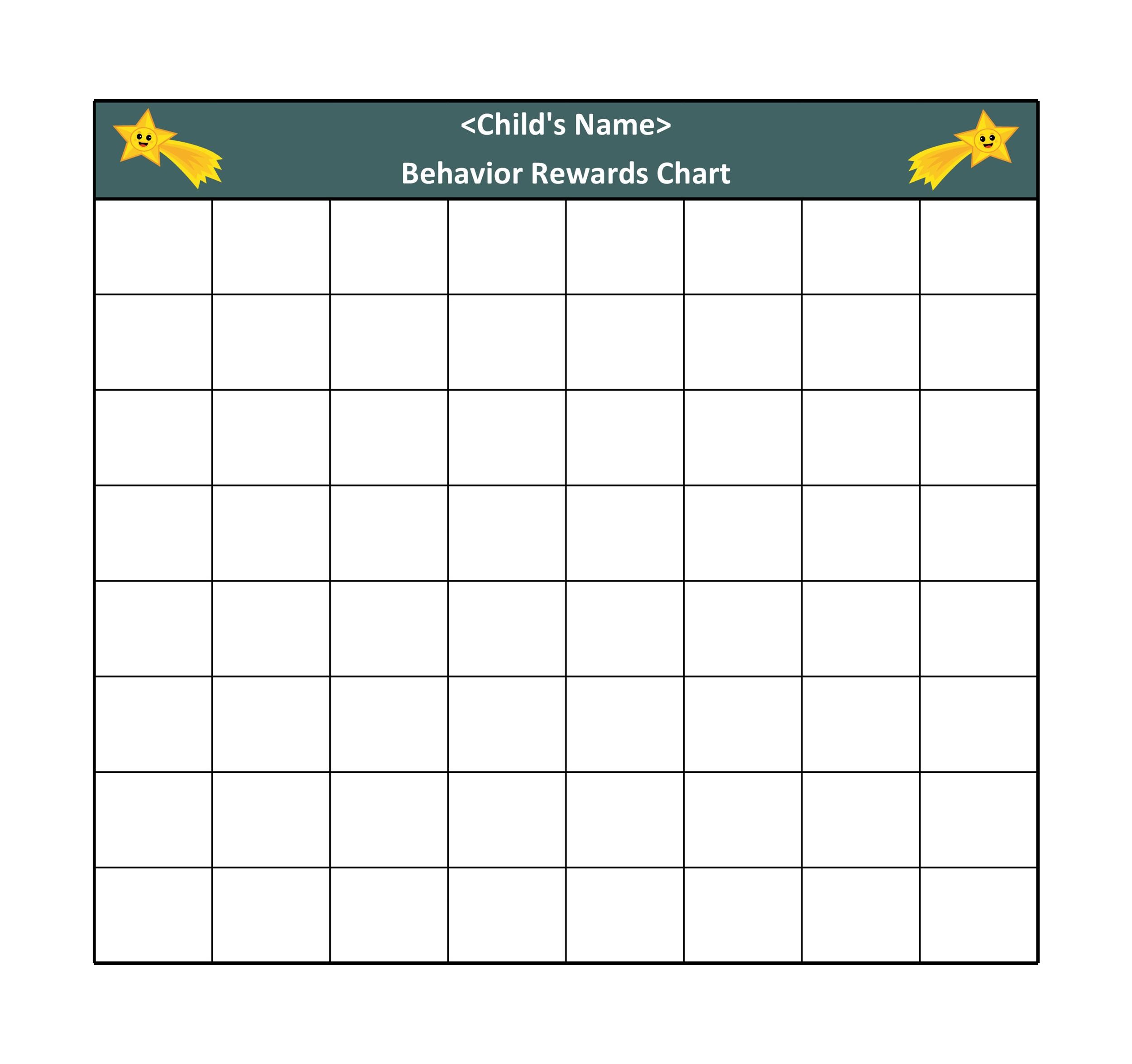 44 Printable Reward Charts for Kids (PDF Excel Word)