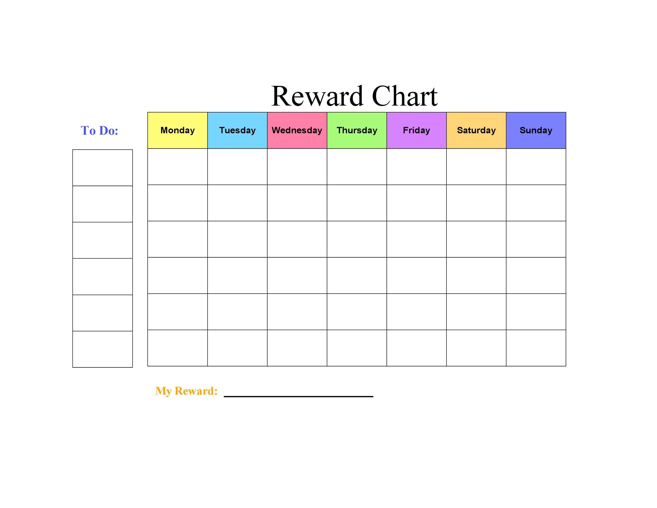 44 Printable Reward Charts for Kids (PDF, Excel & Word)