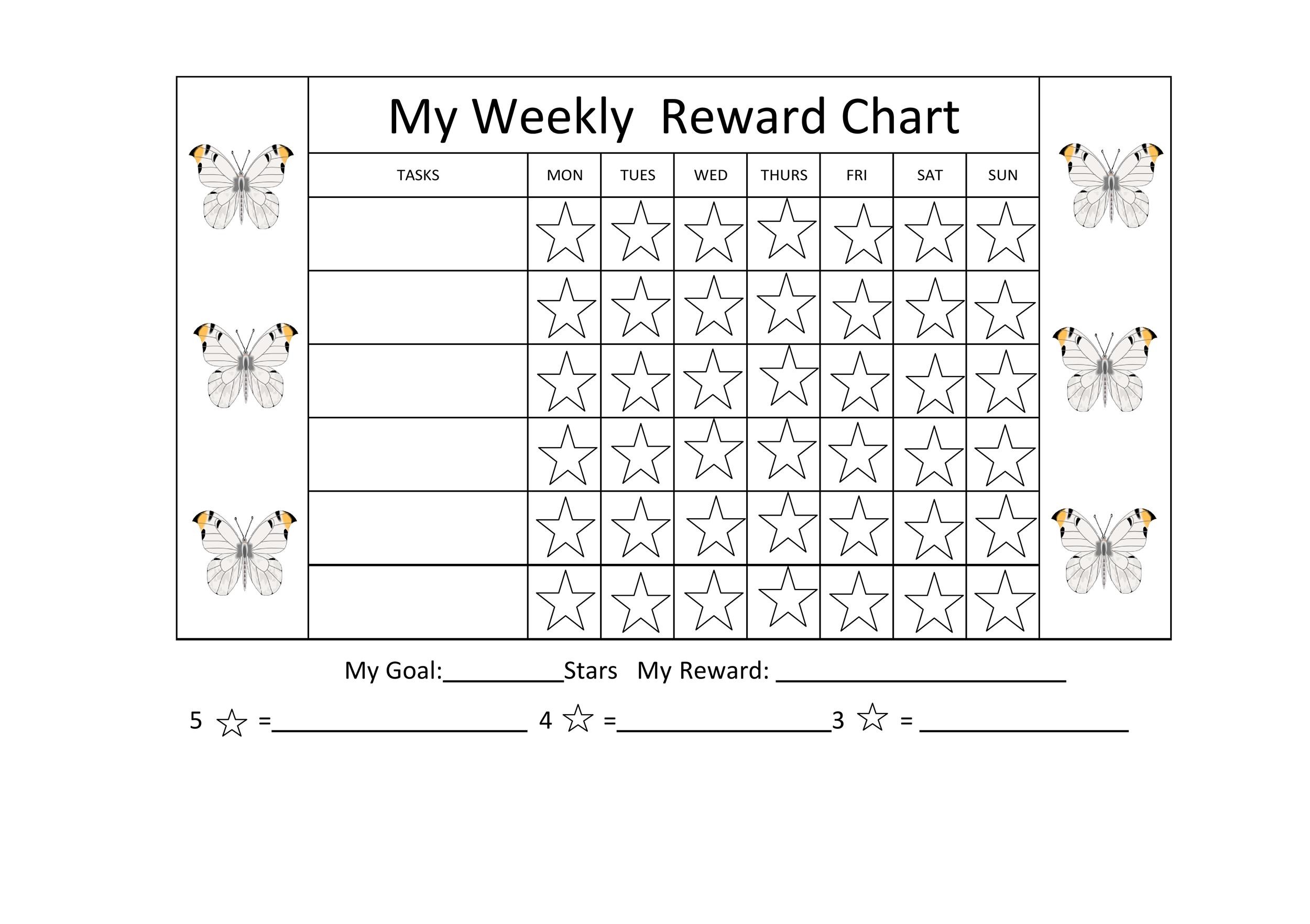 Weekly Reward Chart Printable