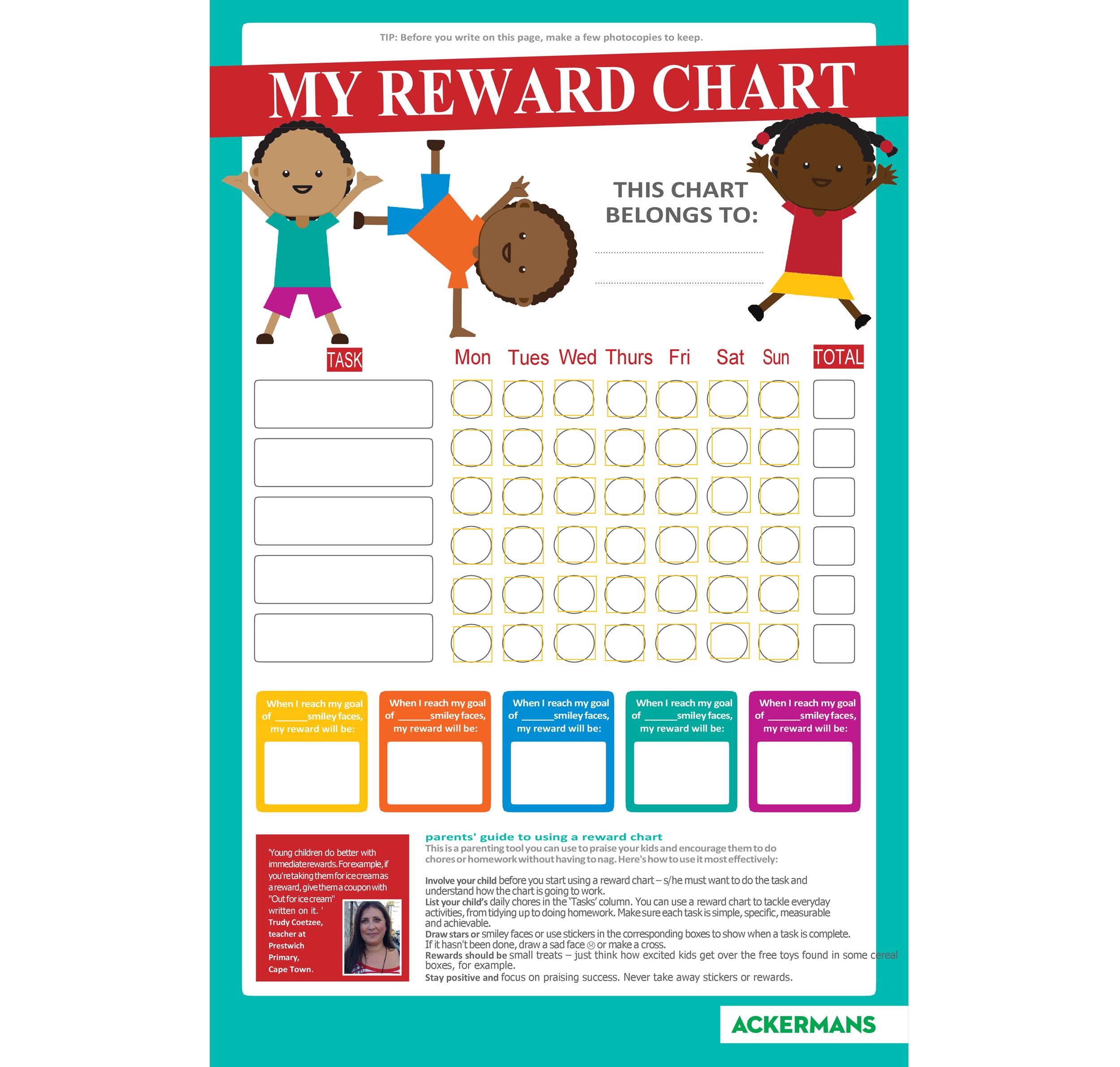 Making A Reward Chart For Toddlers