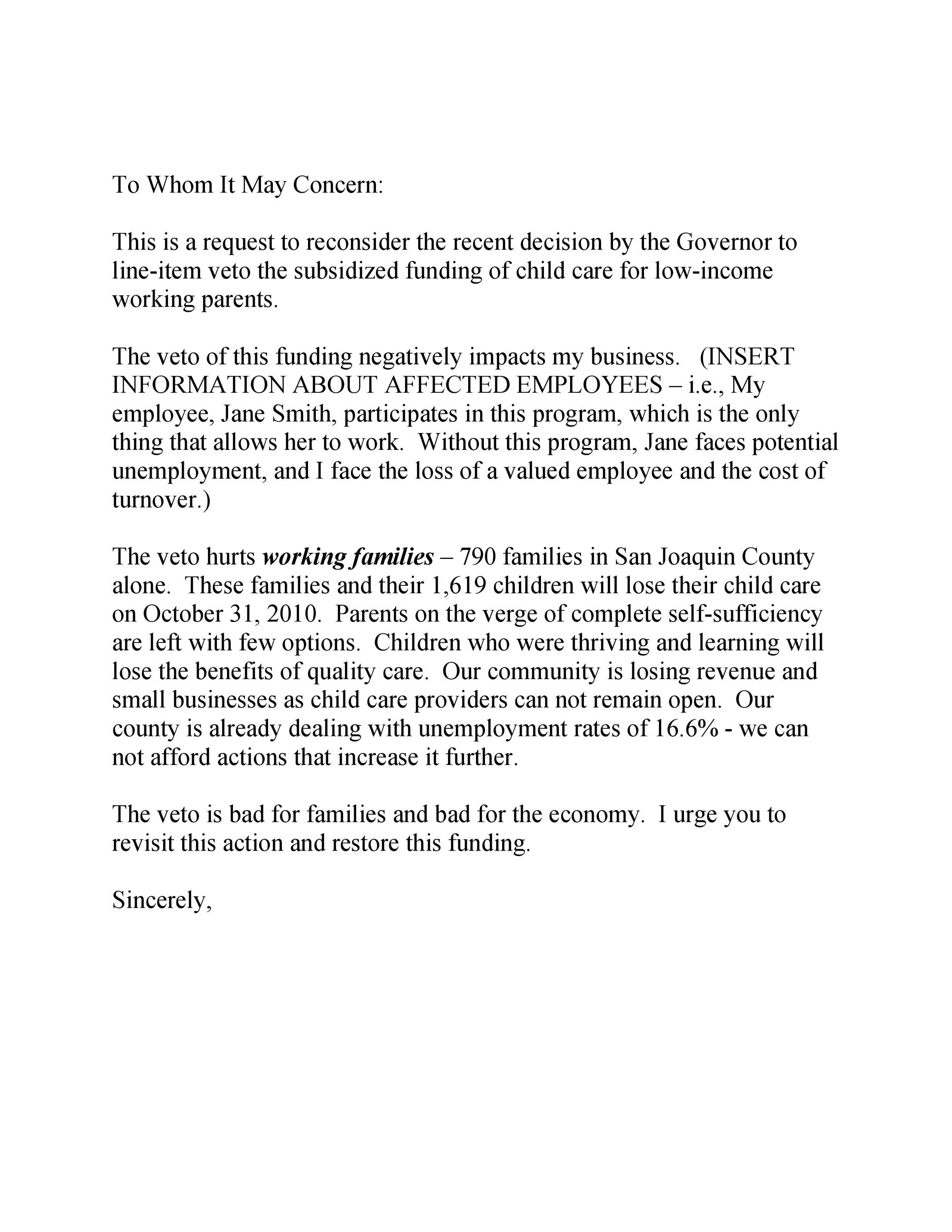 How To Write To Whom It May Concern Letter Template
