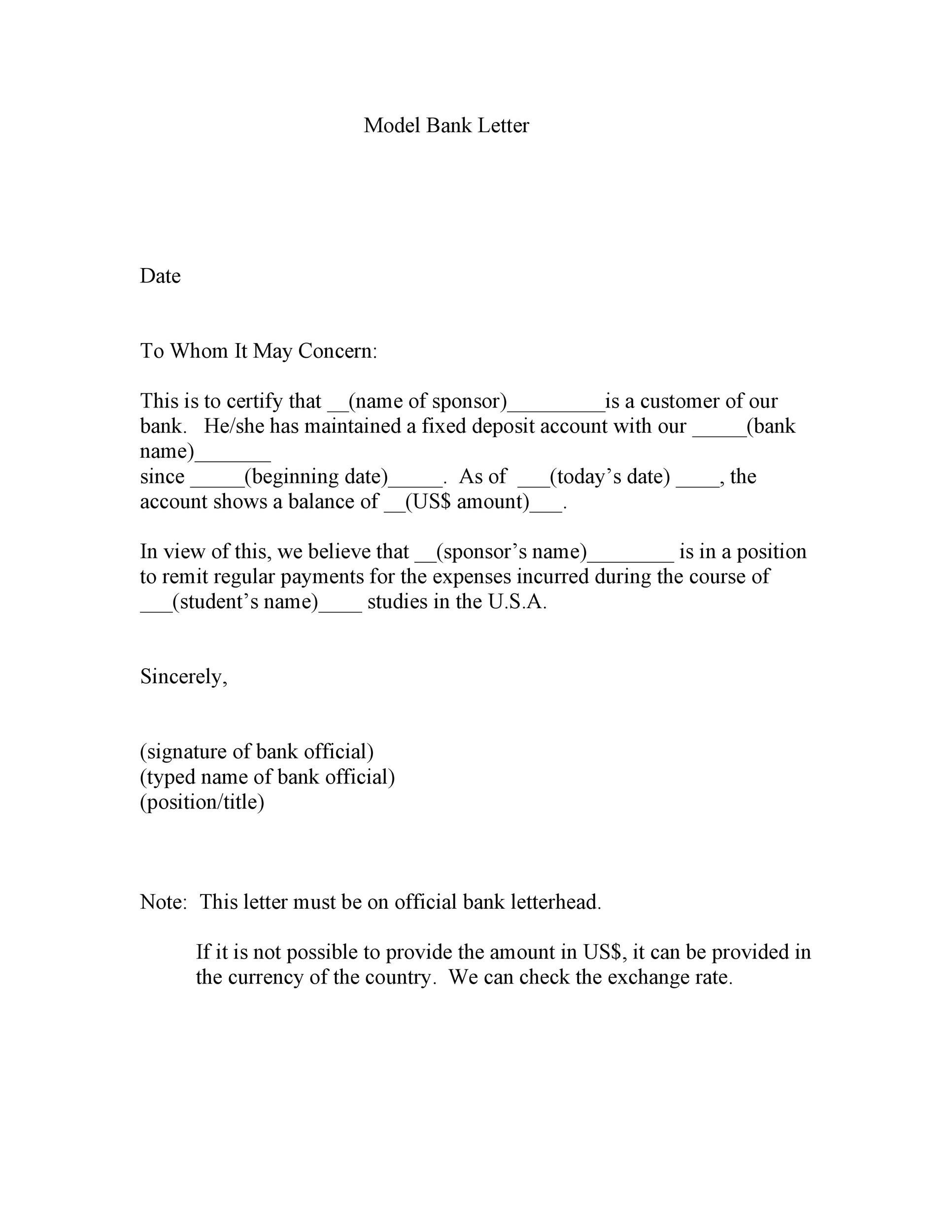 To Whom It May Concern Reference Letter Template / Employment
