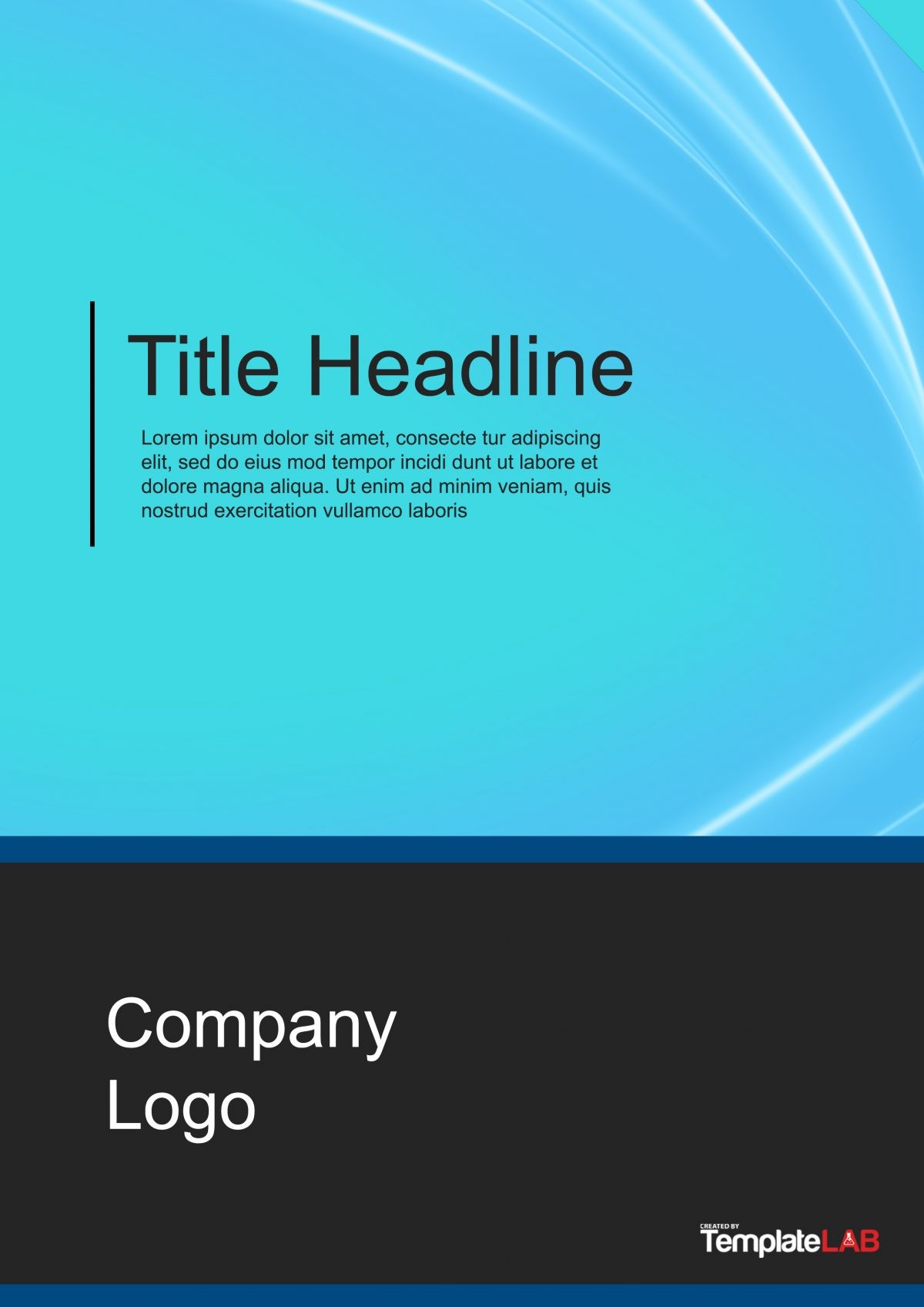 Word Title Page Templates  Professional Template for Business In Microsoft Word Cover Page Templates Download