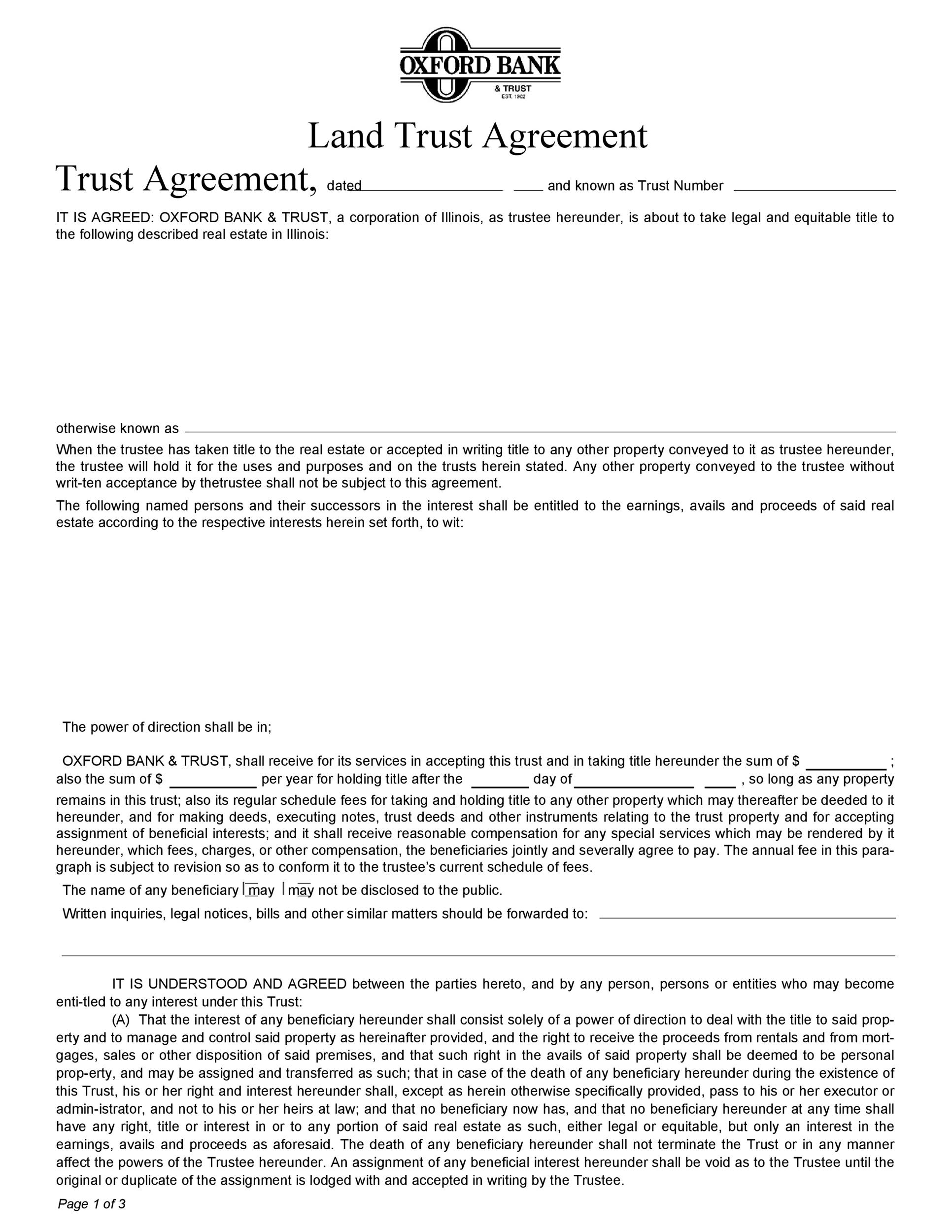 50 Professional Trust Agreement Templates Forms ᐅ TemplateLab