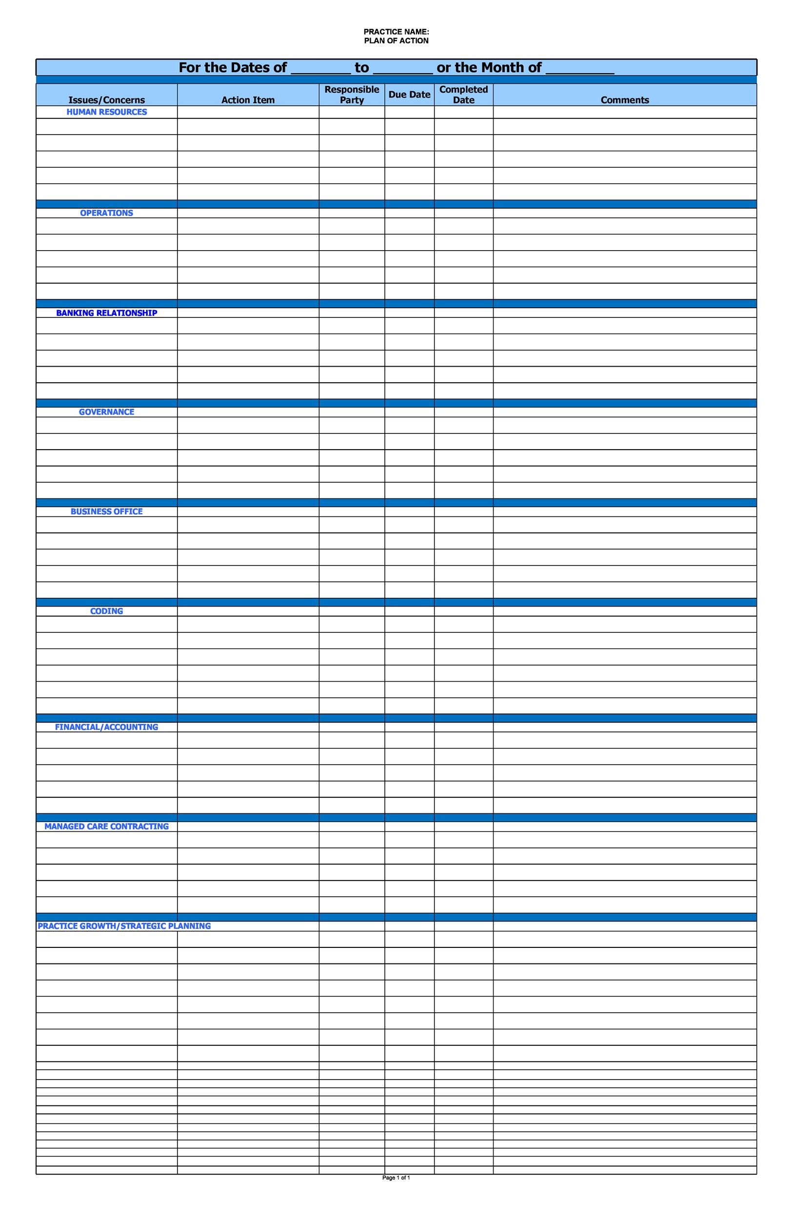 49 Great Action Item Templates (MS Word Excel) ᐅ TemplateLab