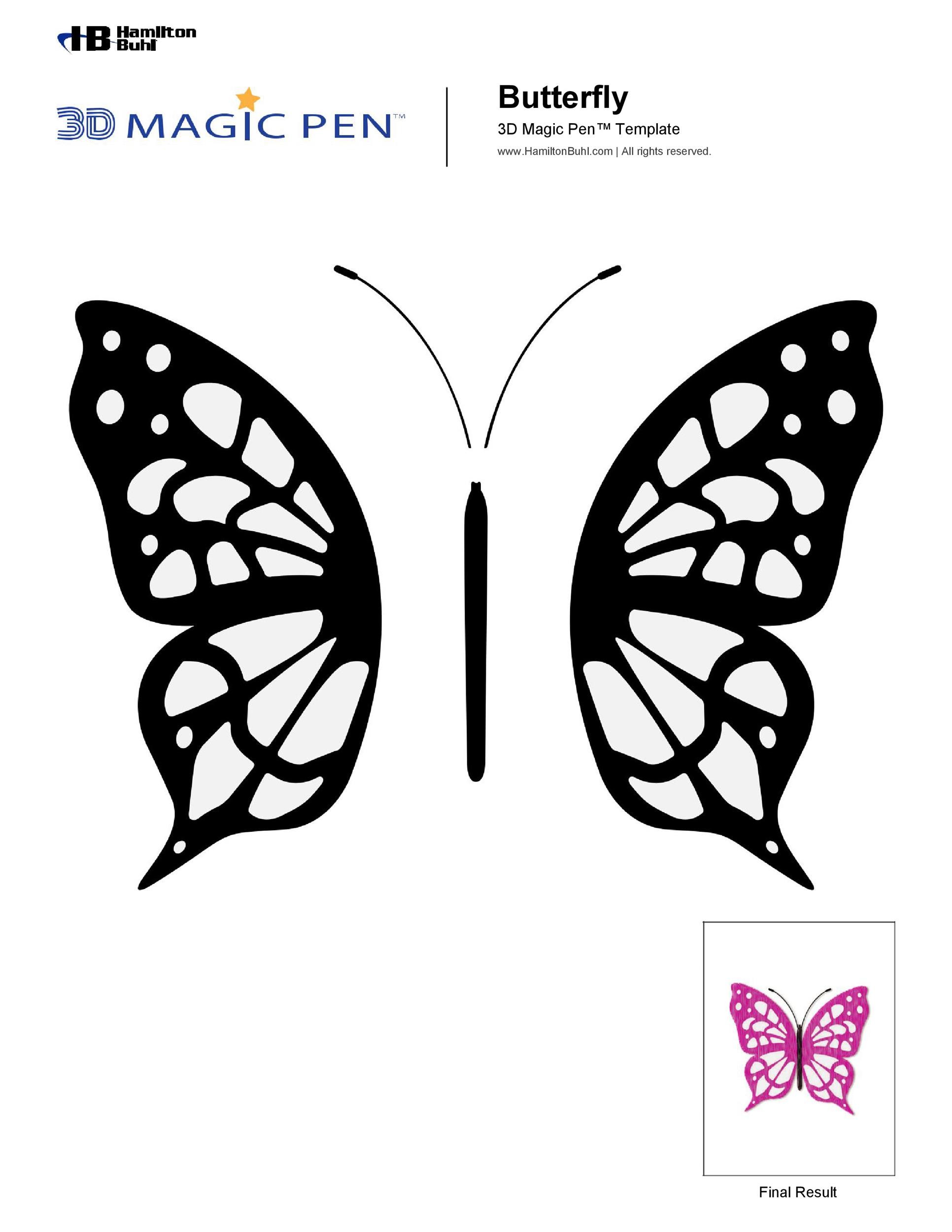 Free Papercraft Template Butterfly Paper Cutting Free Printable D
