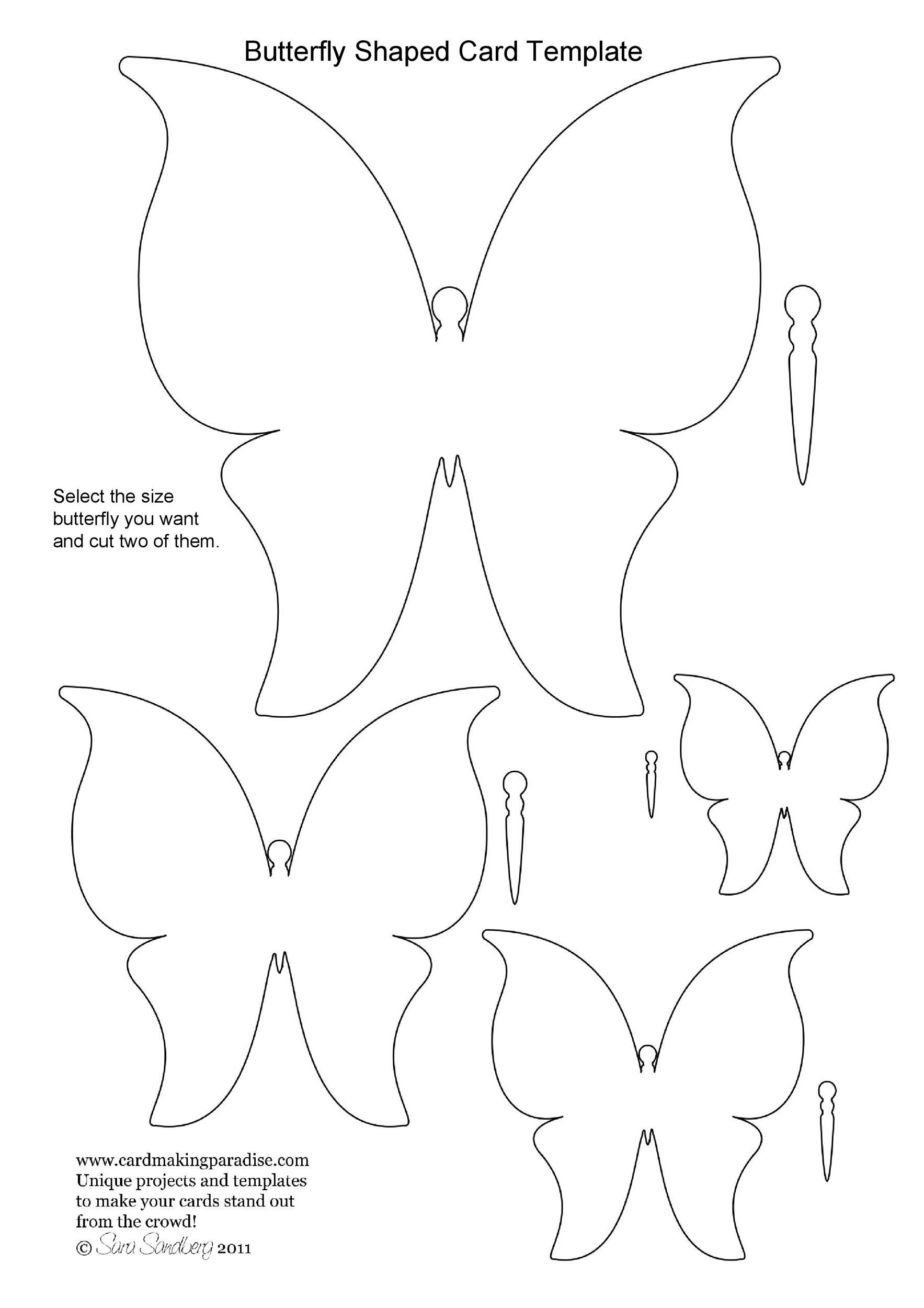 Printable & Cut Out Butterfly Templates