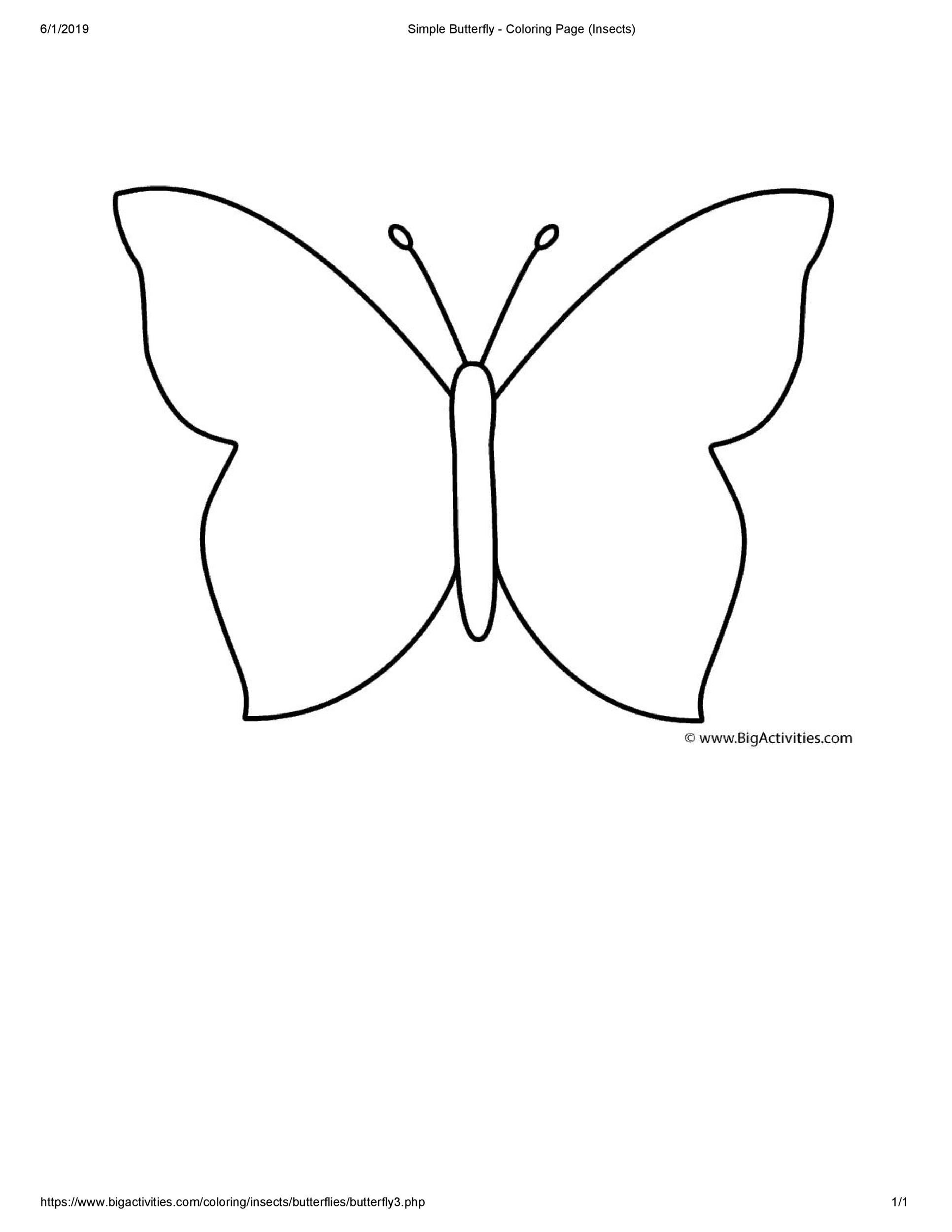 Butterfly Free Printable Template