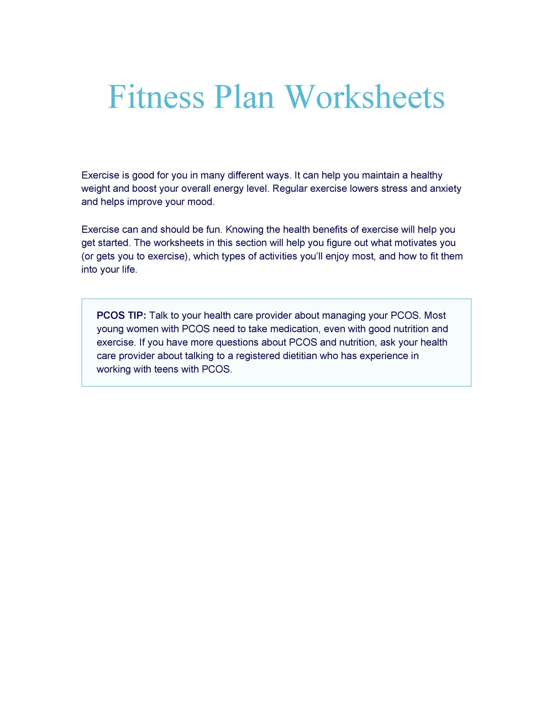 Exercise Charts To Print
