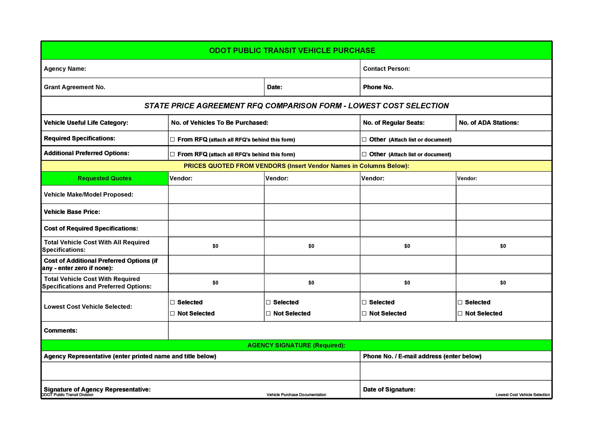Product Comparison Chart Template Excel