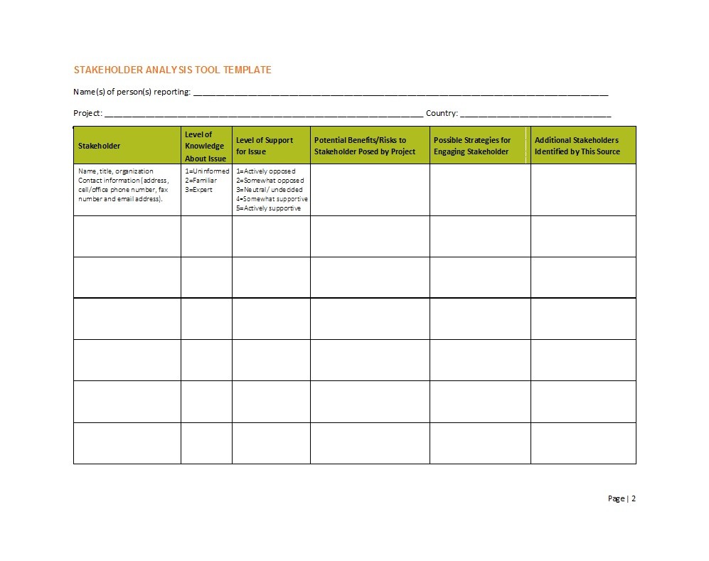 Stakeholder Chart Example