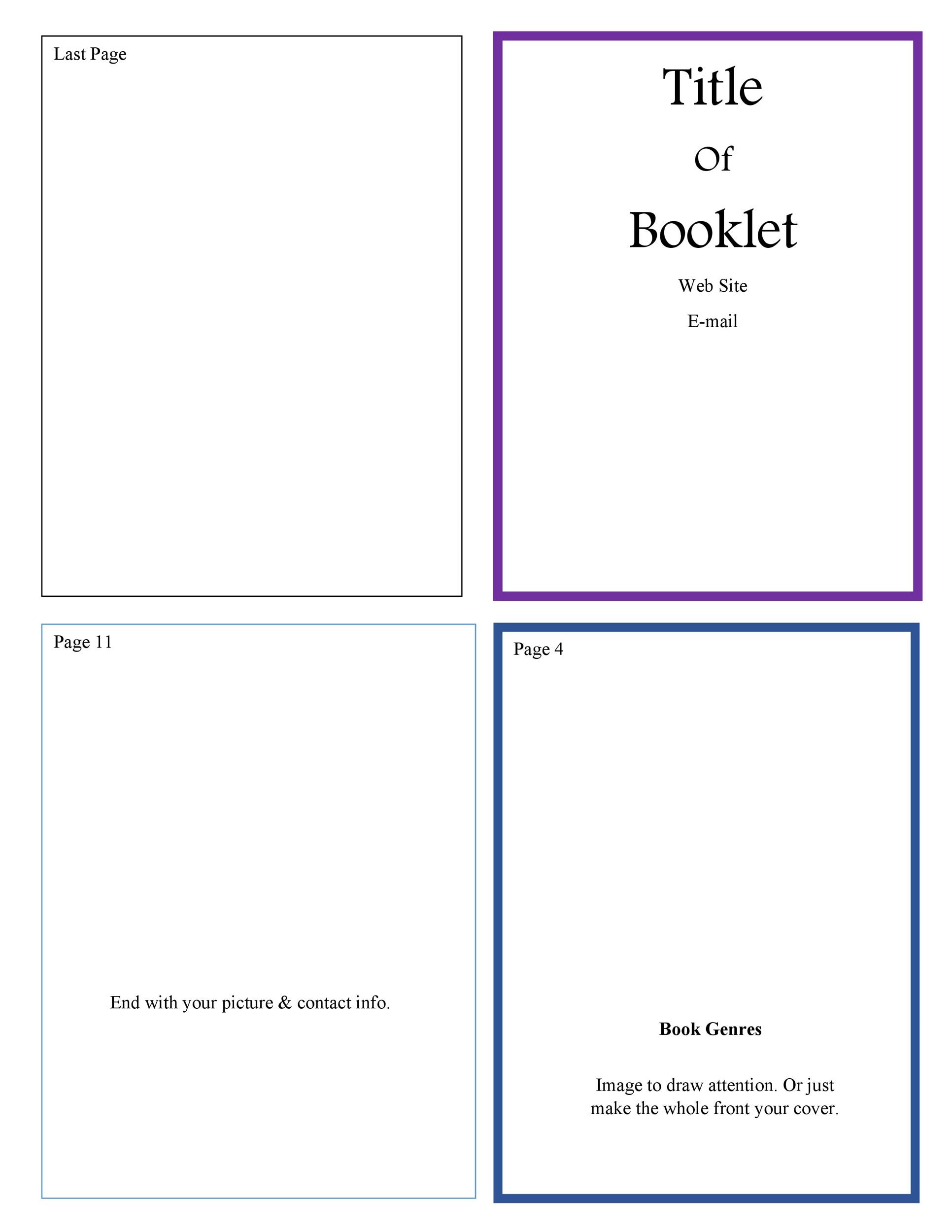 49 Free Booklet Templates Designs (MS Word) ᐅ TemplateLab