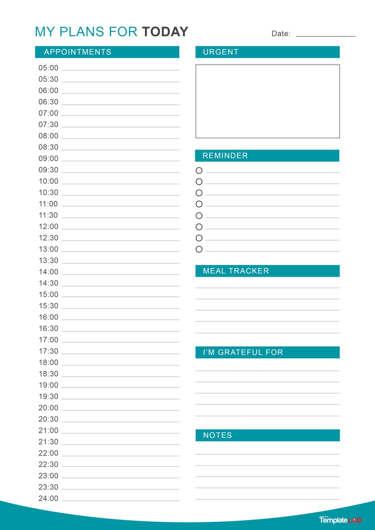 Printable Daily Planner Templates FREE In Word Excel PDF