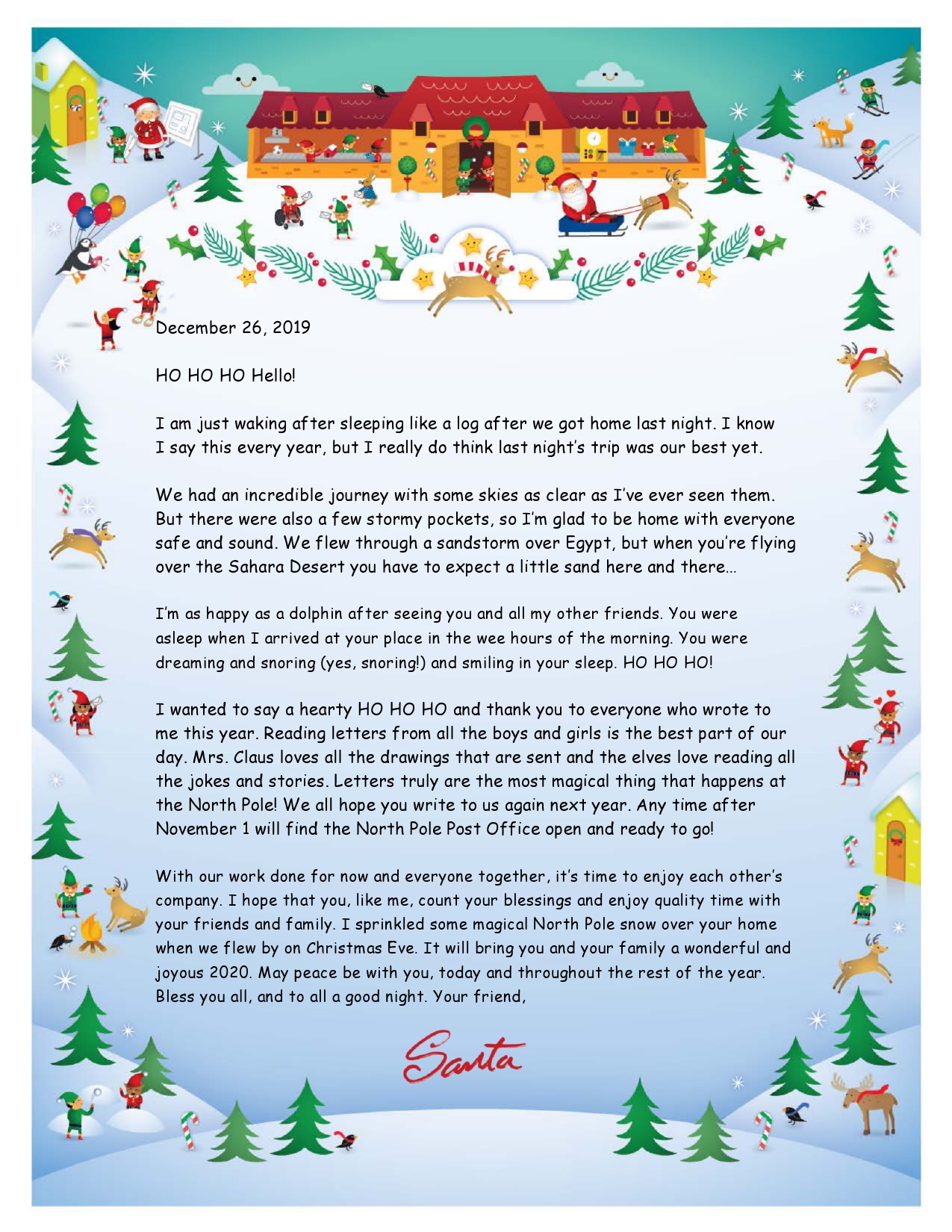 Merry Christmas Letter Templates Free
