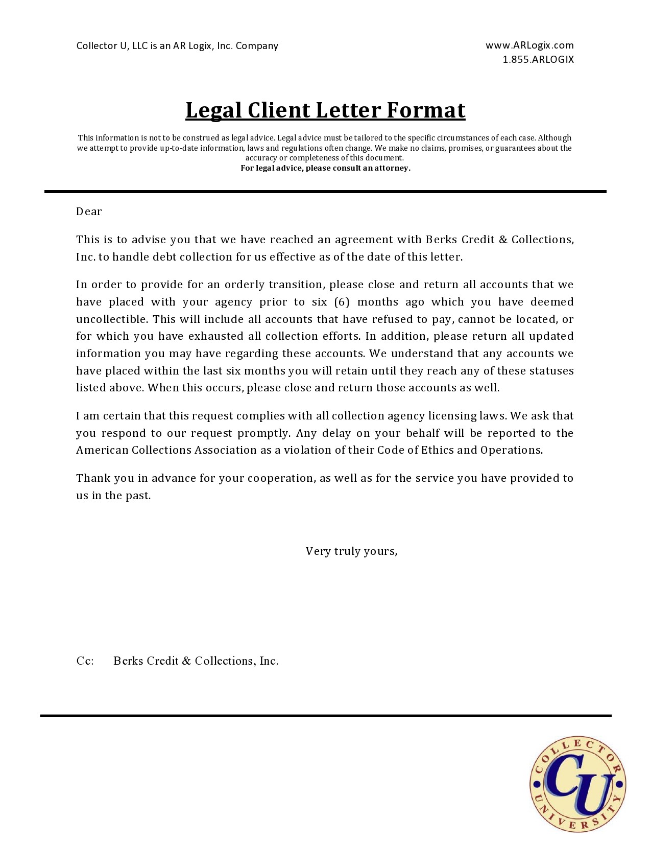 47 Professional Legal Letter Formats (& Templates) ᐅ TemplateLab