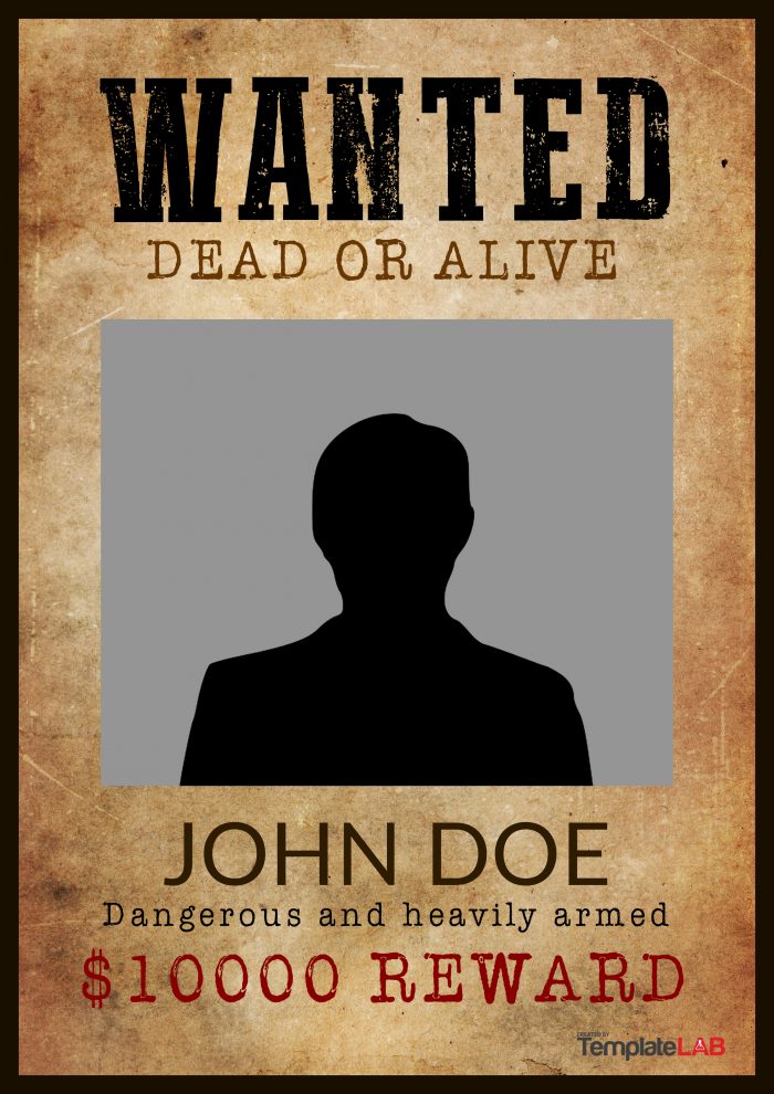 Wanted Poster Free Printable Template