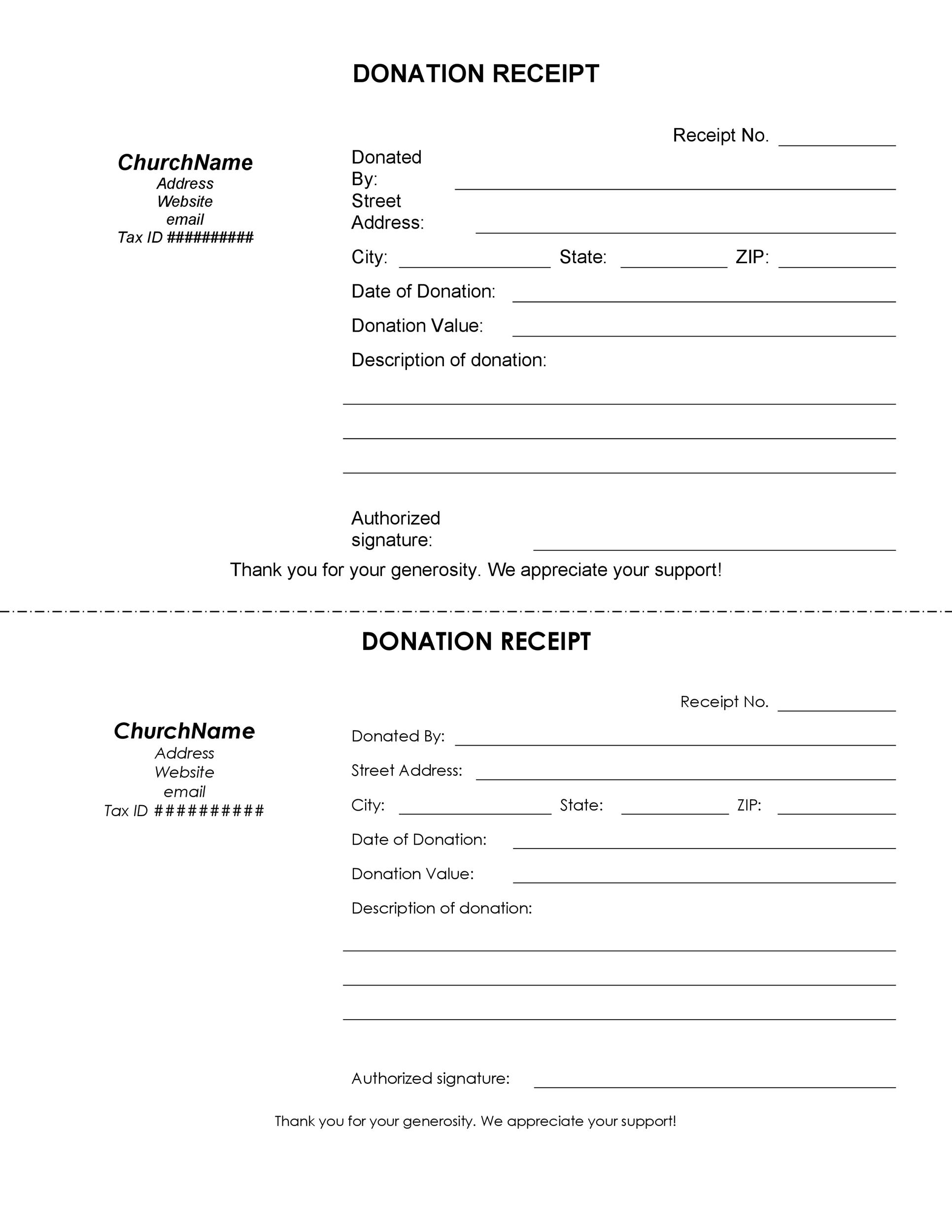 Download 50 Free Receipt Templates Cash Sales Donation Taxi