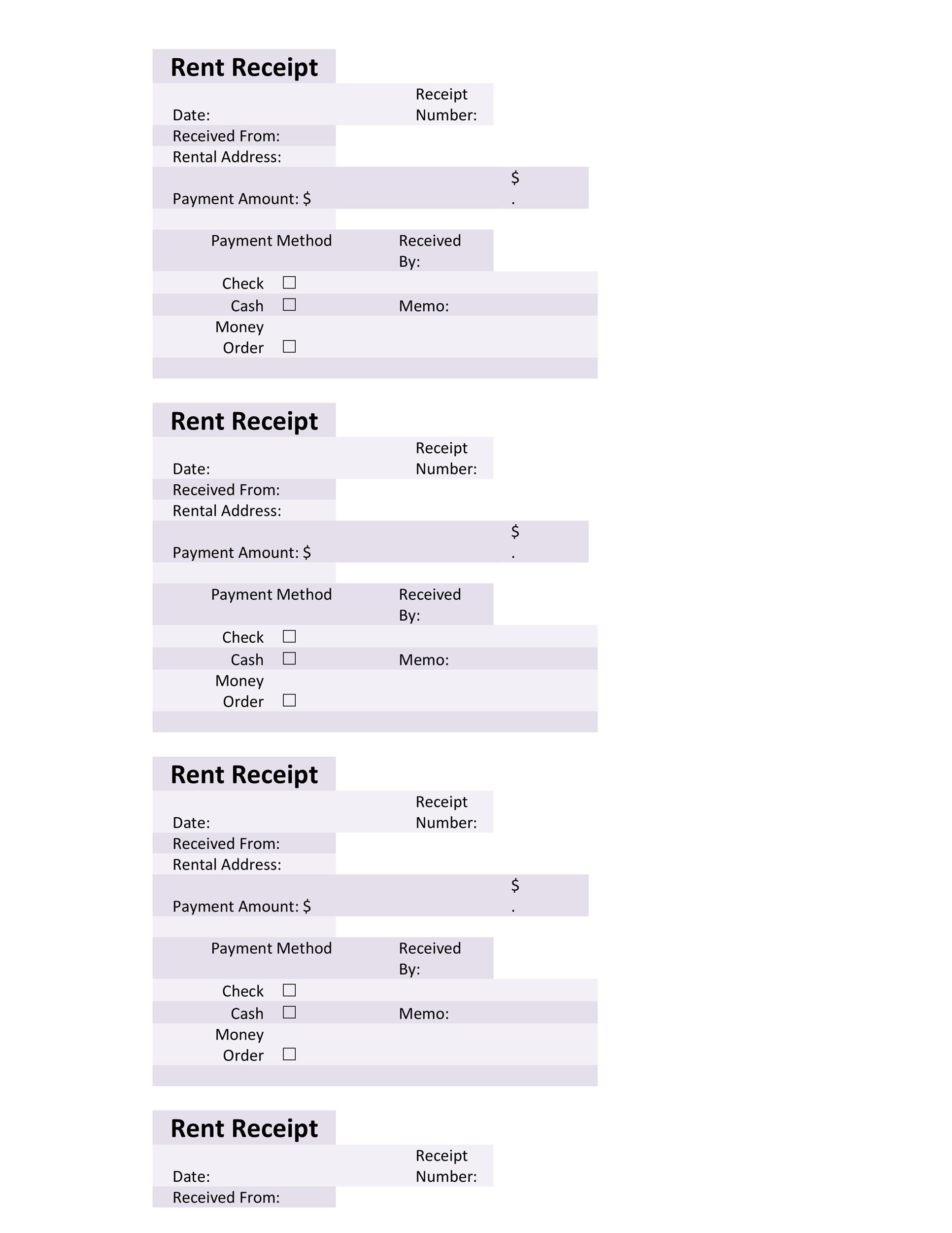 Free Rent Receipt Template Word 02