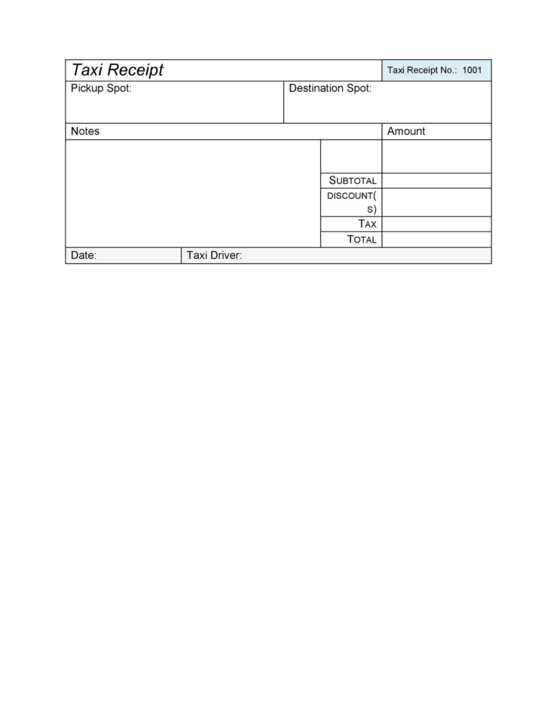 50 free receipt templates cash sales donation taxi