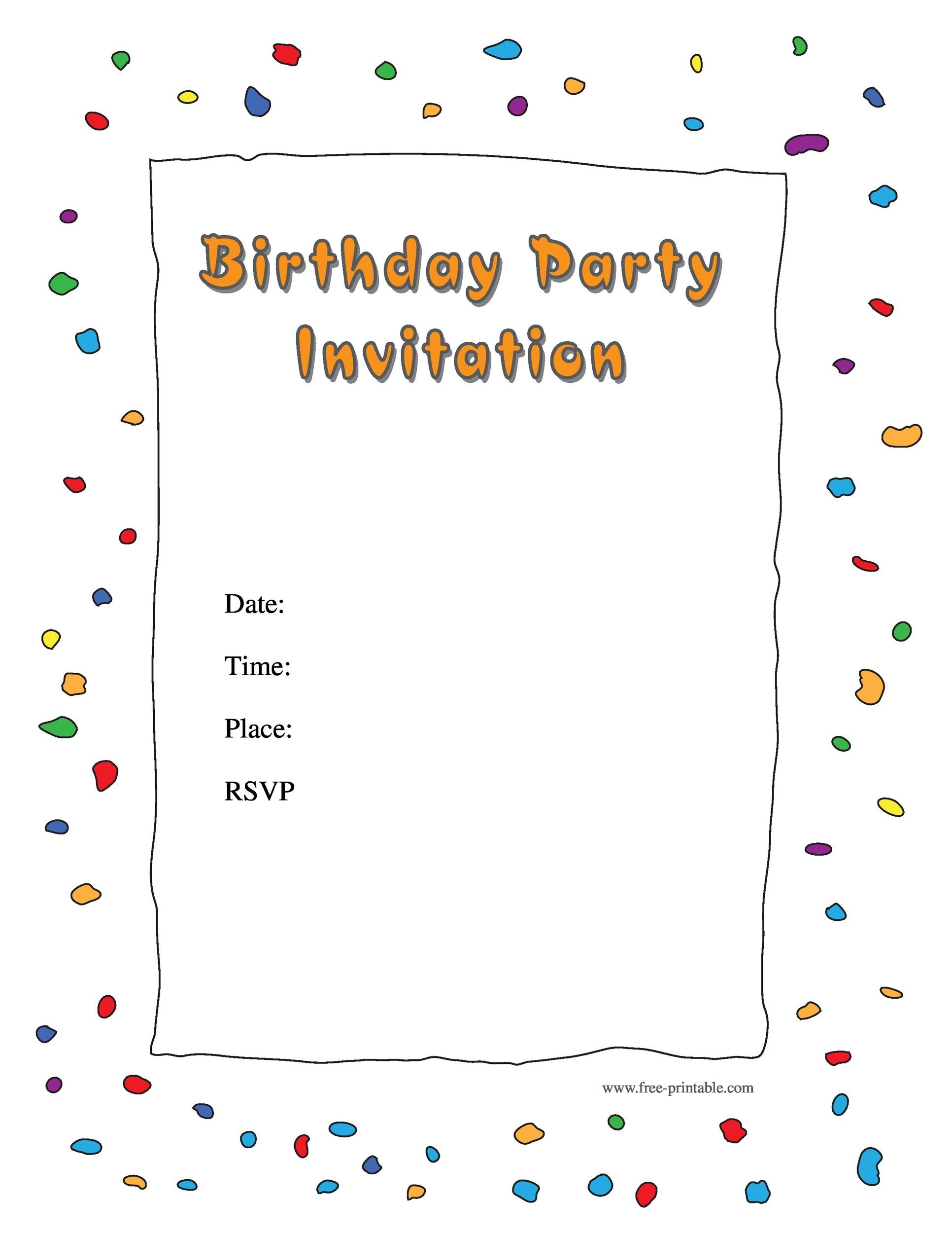 40 Free Birthday Party Invitation Templates Template Lab