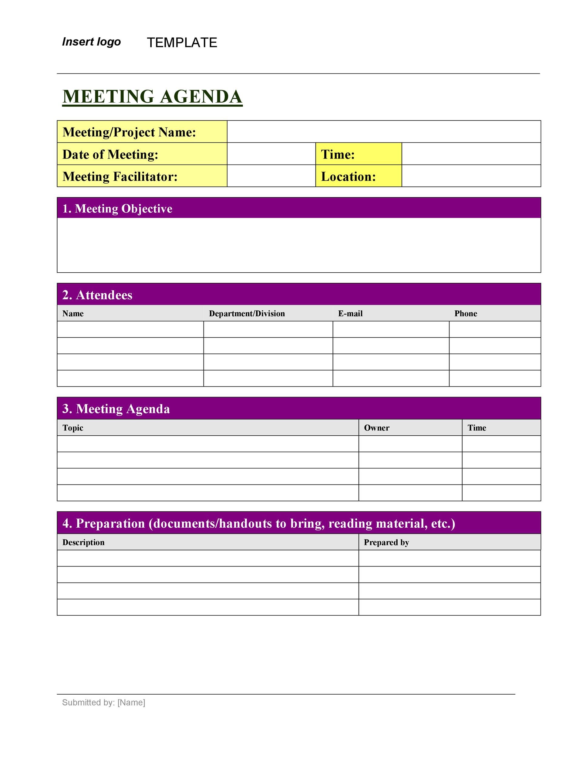 Printable Meeting Notes Template