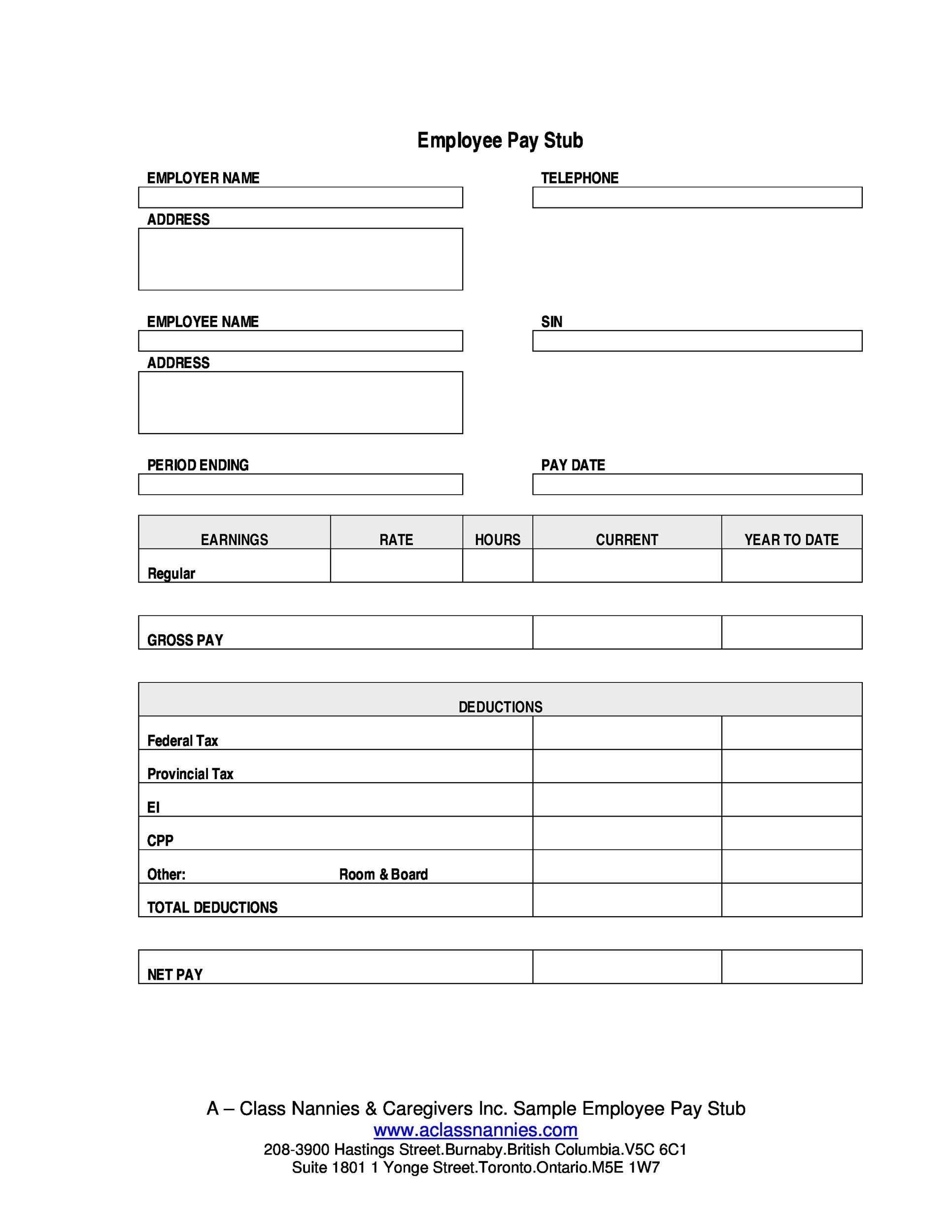 paycheck template excel