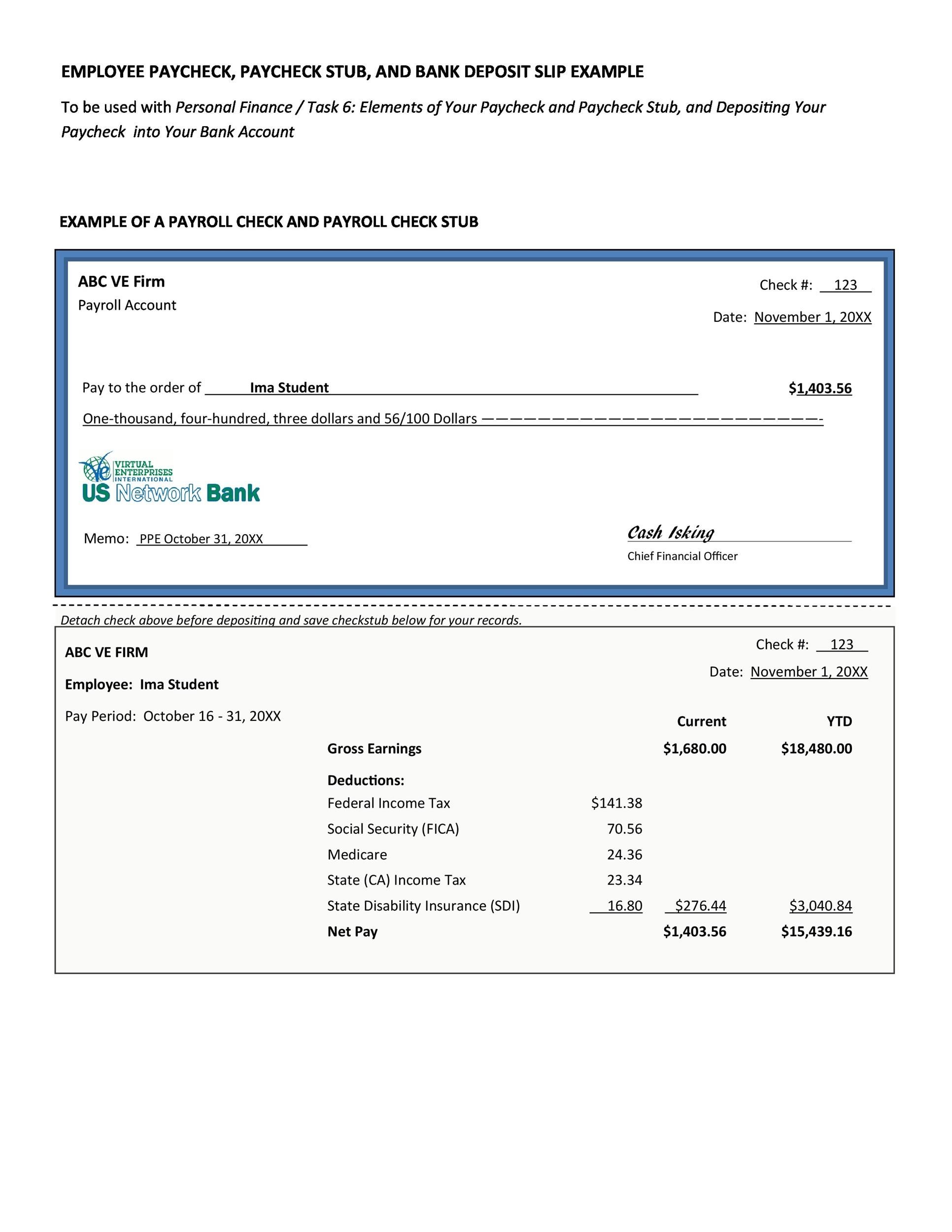 Blank Check Stub Template Free from templatelab.com