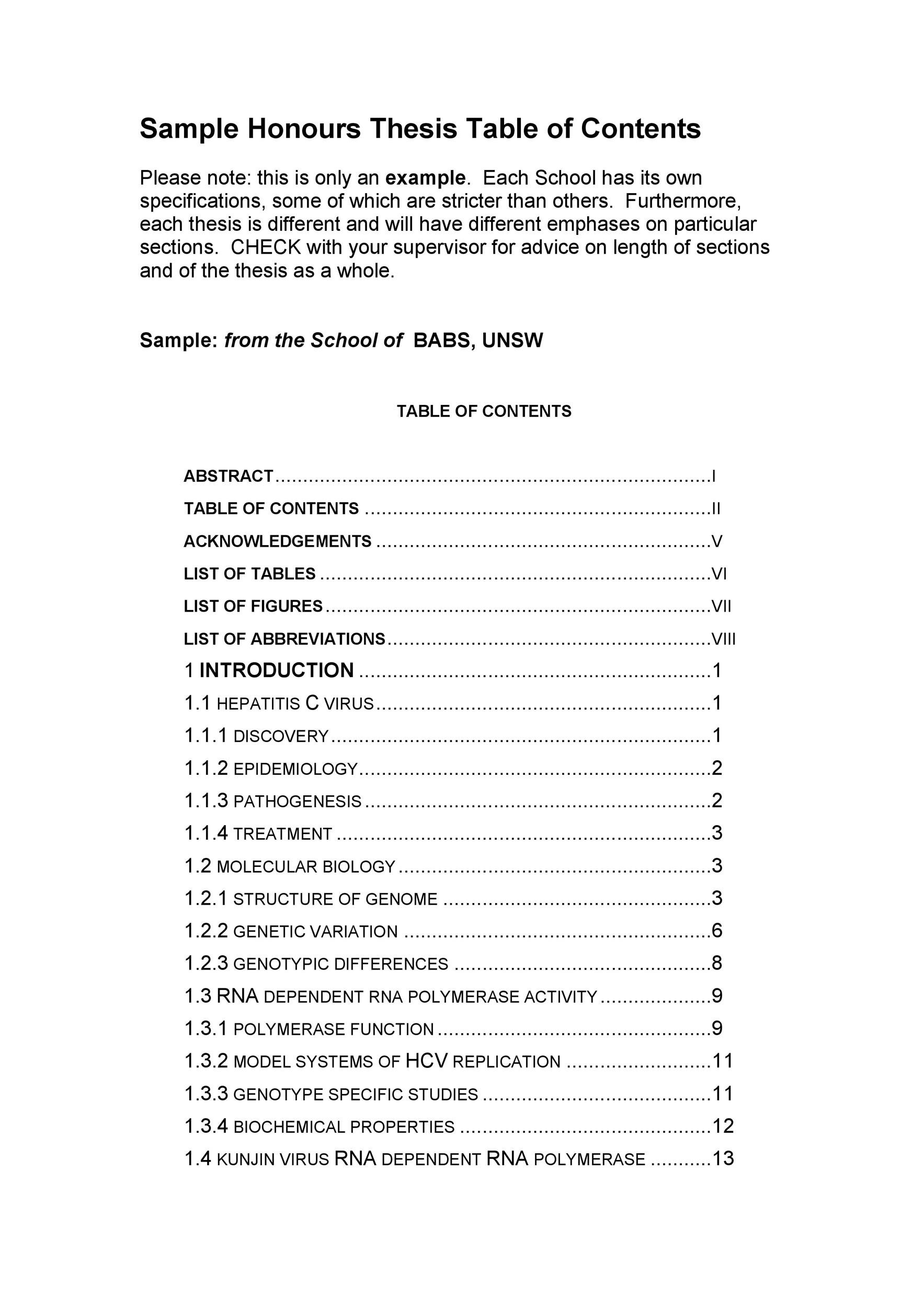Free Table of Contents Template Word 08