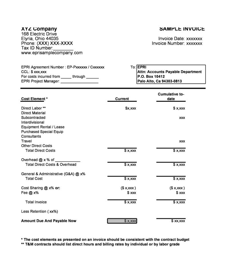 1. Commercial Invoice template