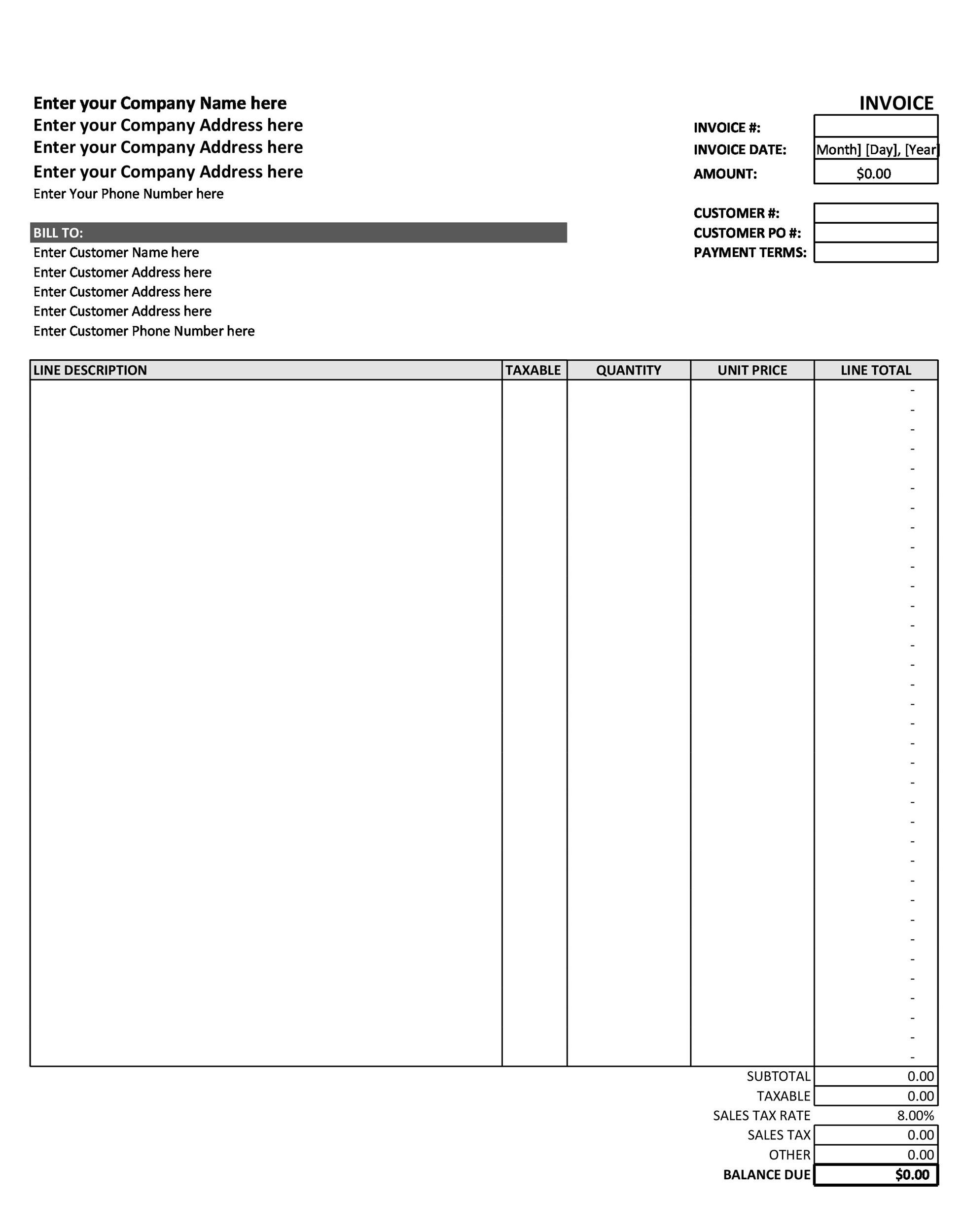 Free Invoice Template 17