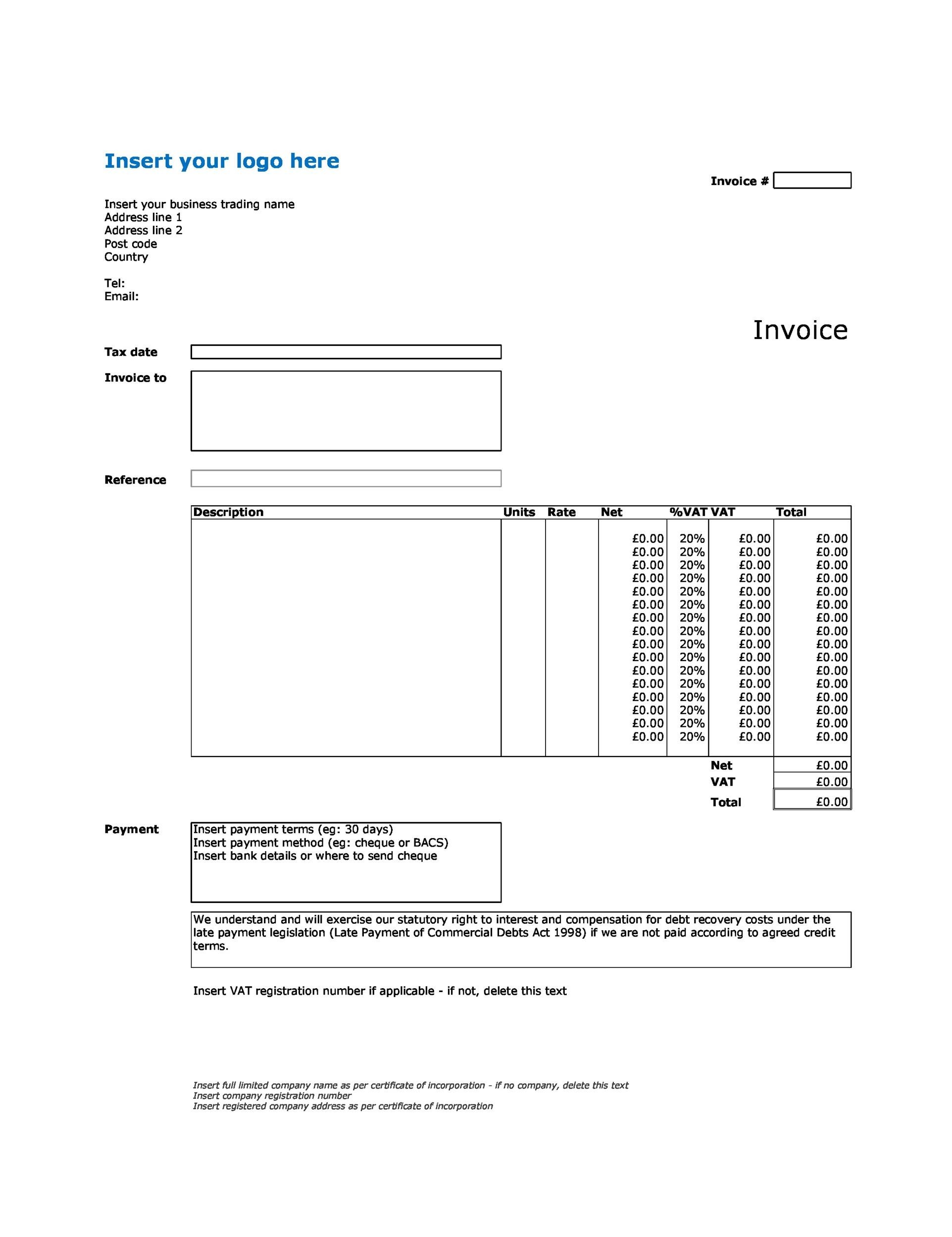 Free Invoice Template 21