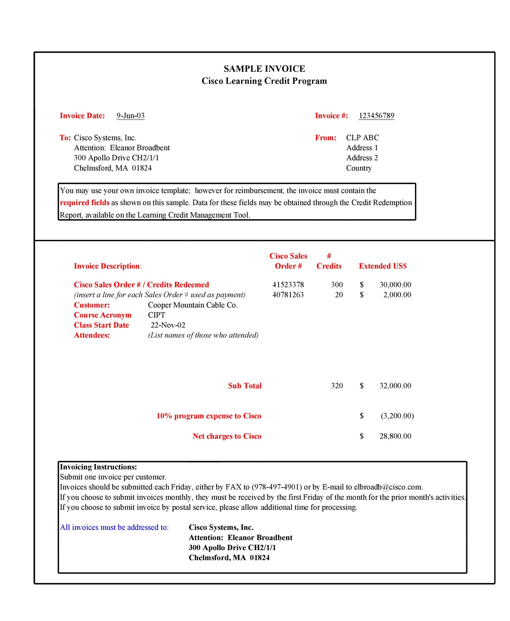 Free Invoice Template 32