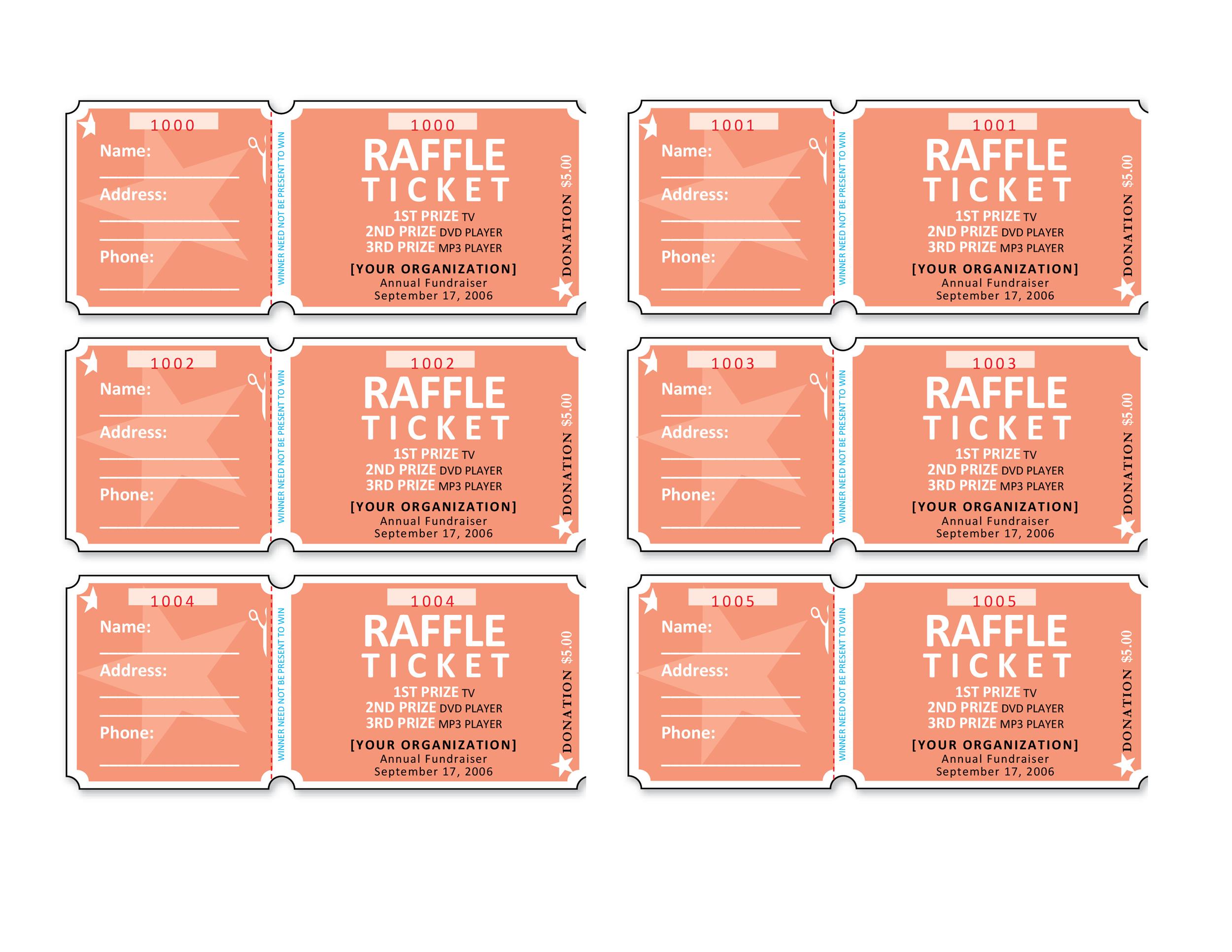 How To Print Raffle Tickets For Free Ridehooli