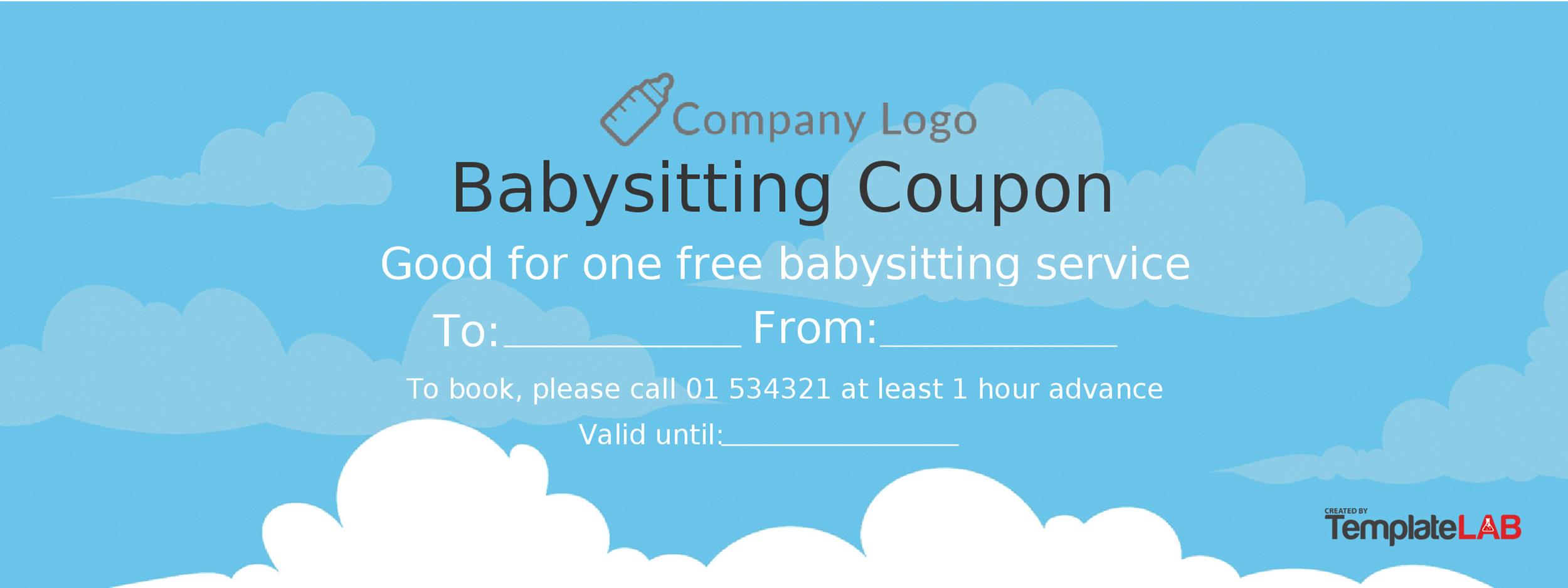 Free Babysitting Coupon 1  – TemplateLab