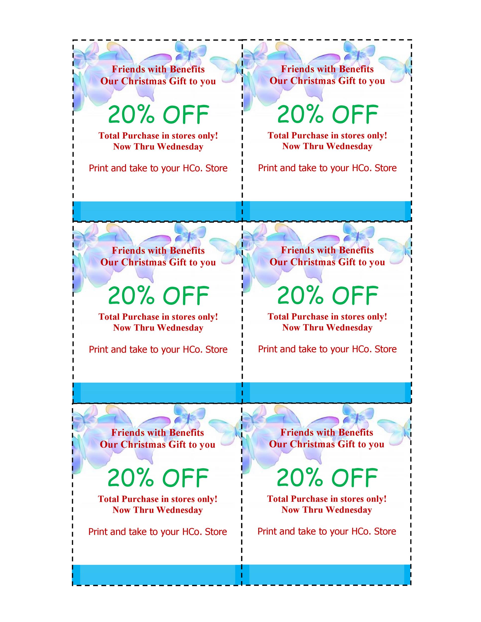 Blank Reward Coupon Template Collection