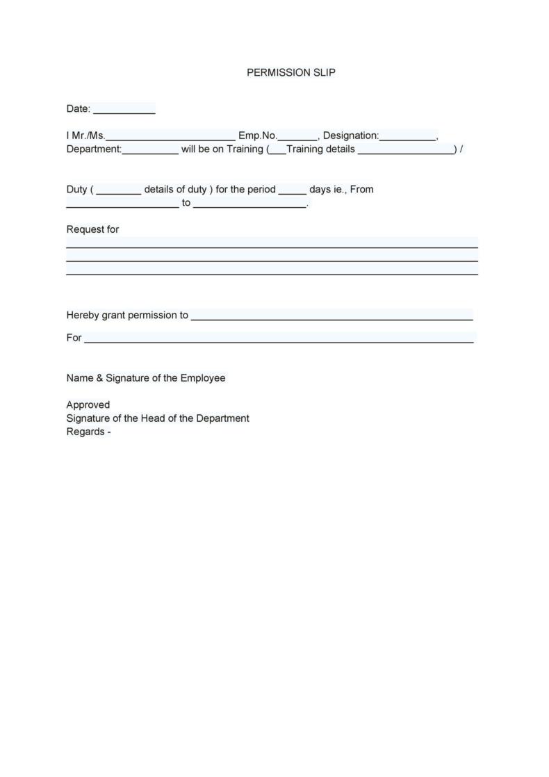 35 Permission Slip Templates & Field Trip Forms