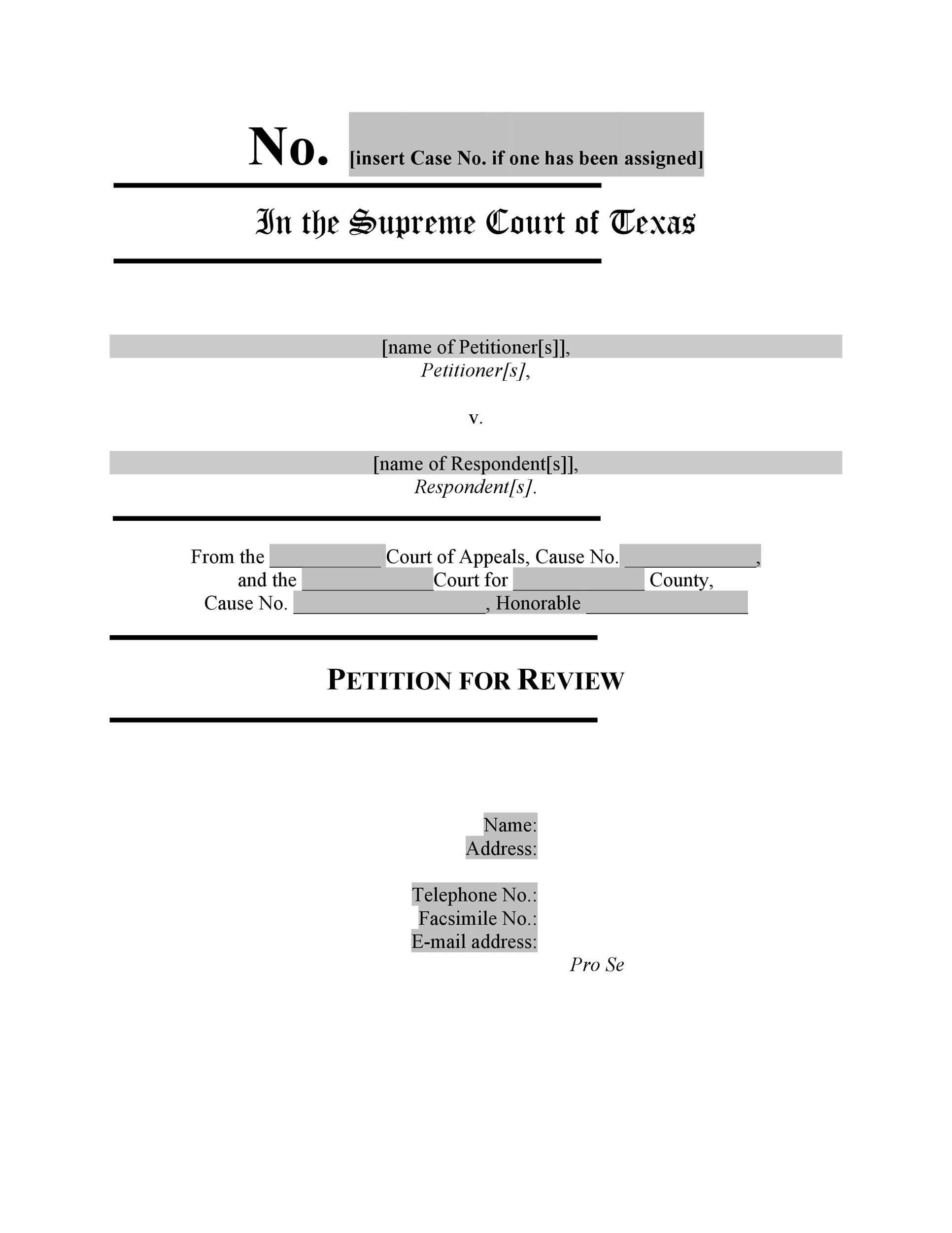 Petition Template Petition Format Template Legal Petition -  Portugal