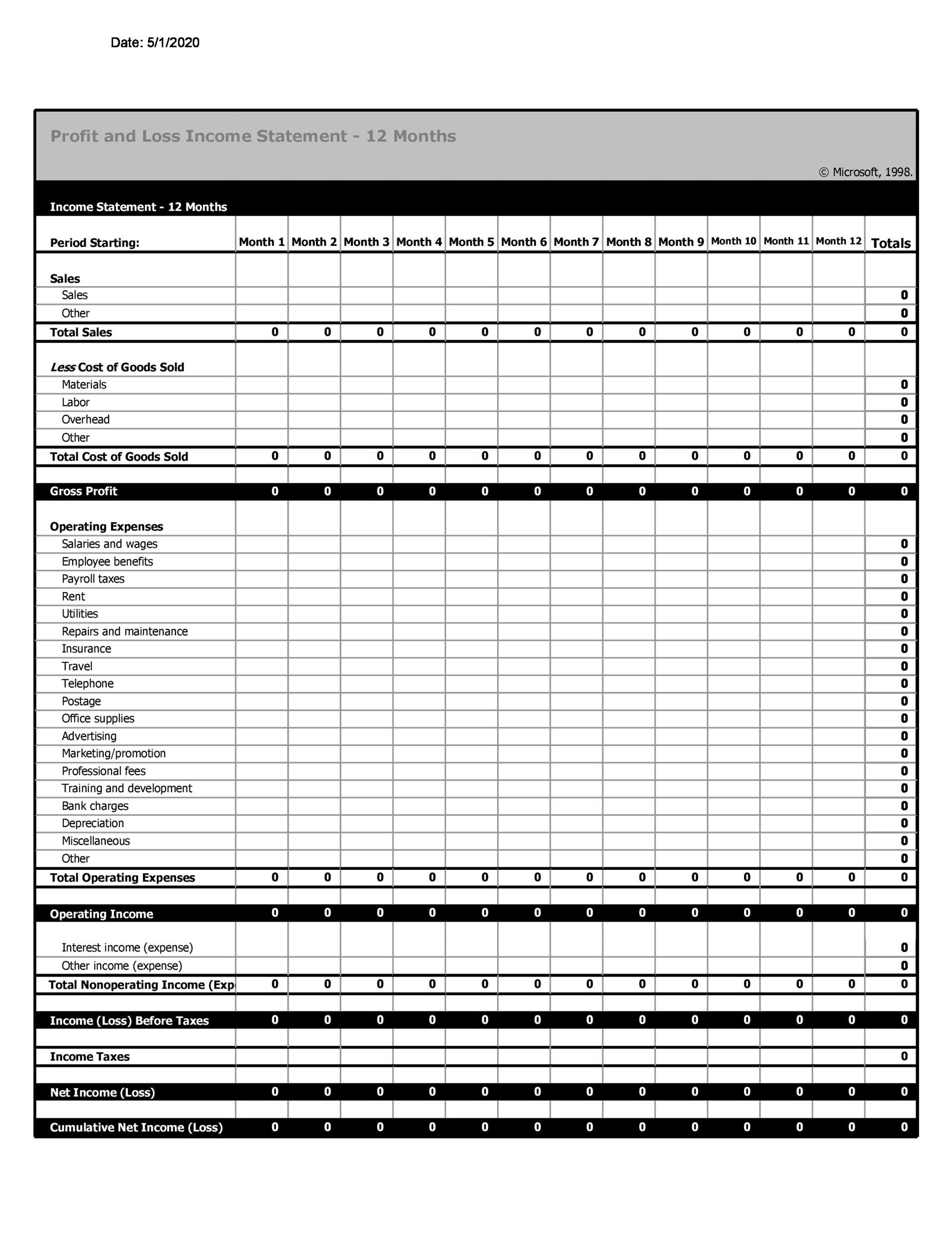 35-profit-and-loss-statement-templates-forms