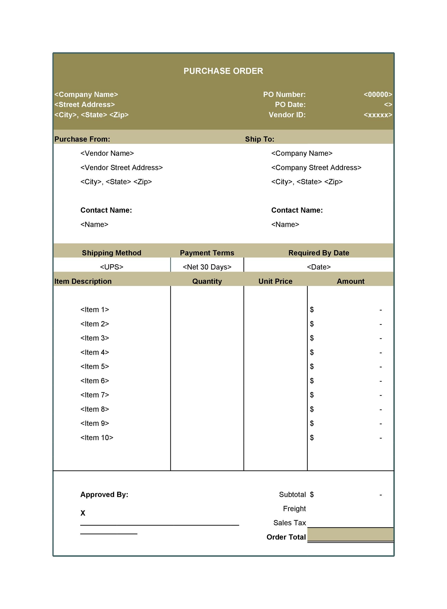 form i example 37 Order Word Excel & Templates Free Purchase in