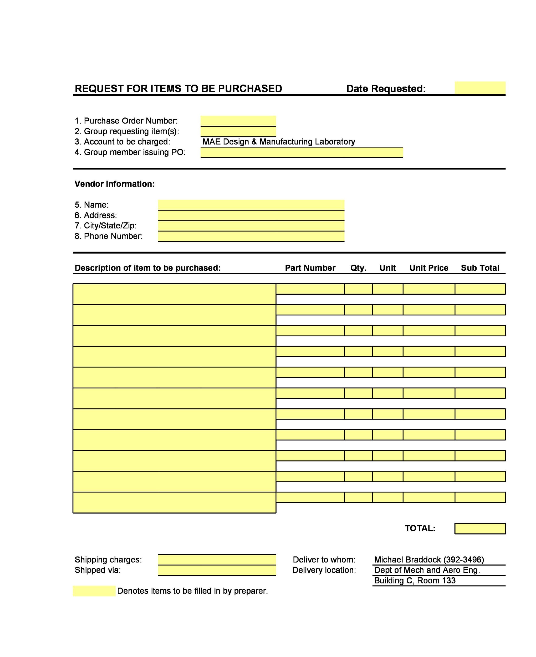 43 Free Purchase Order Templates In Word Excel Pdf