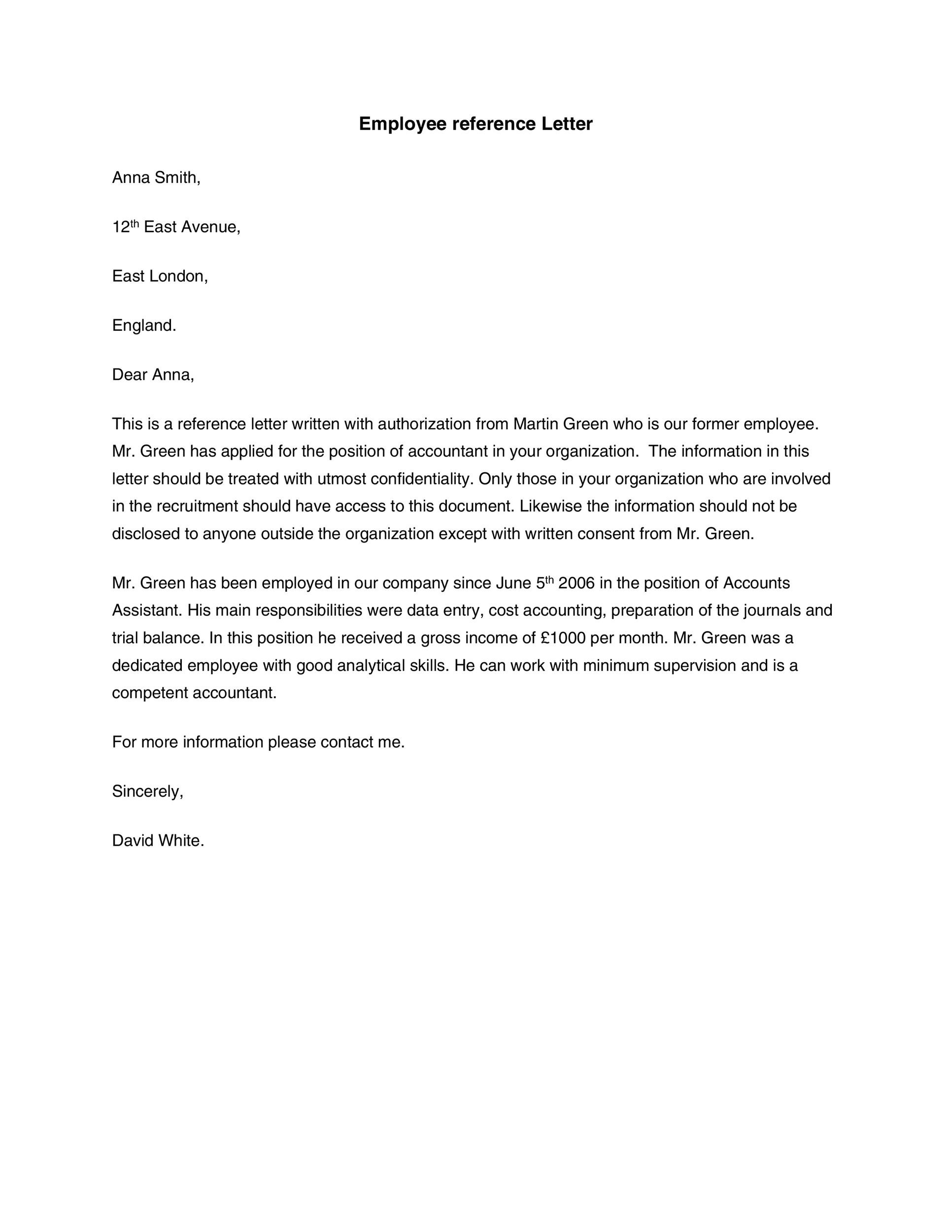 Character Reference Letter For Landlord Uk