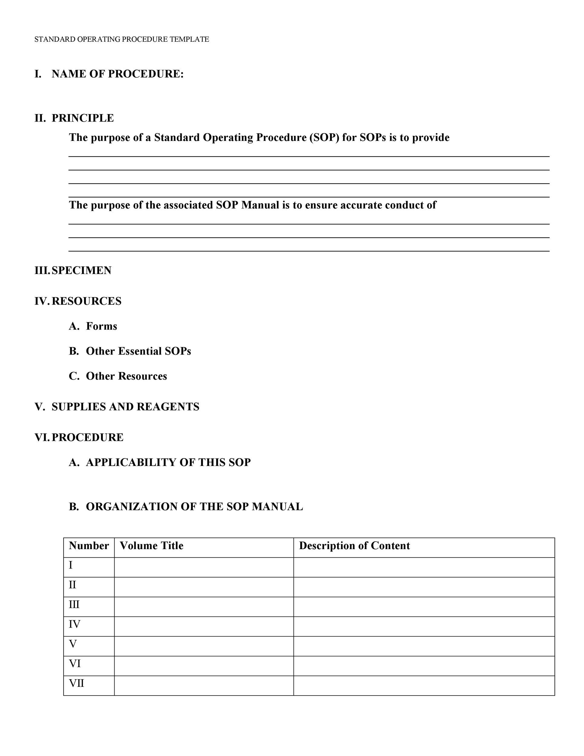 Procedure Format Examples